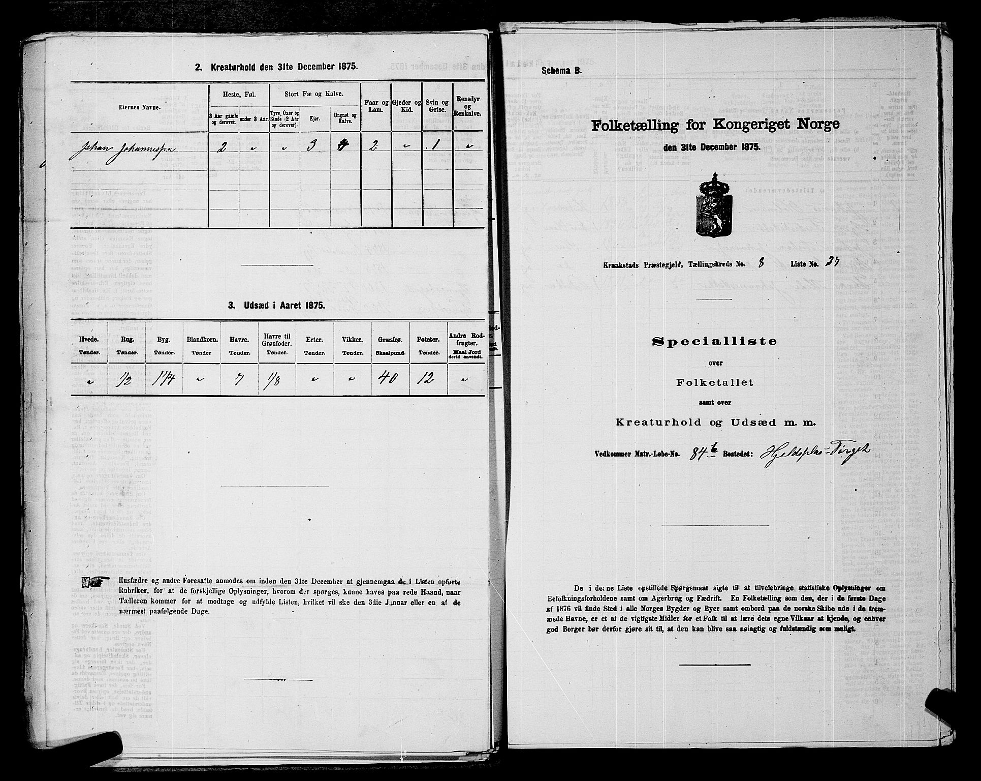 RA, Folketelling 1875 for 0212P Kråkstad prestegjeld, 1875, s. 1064