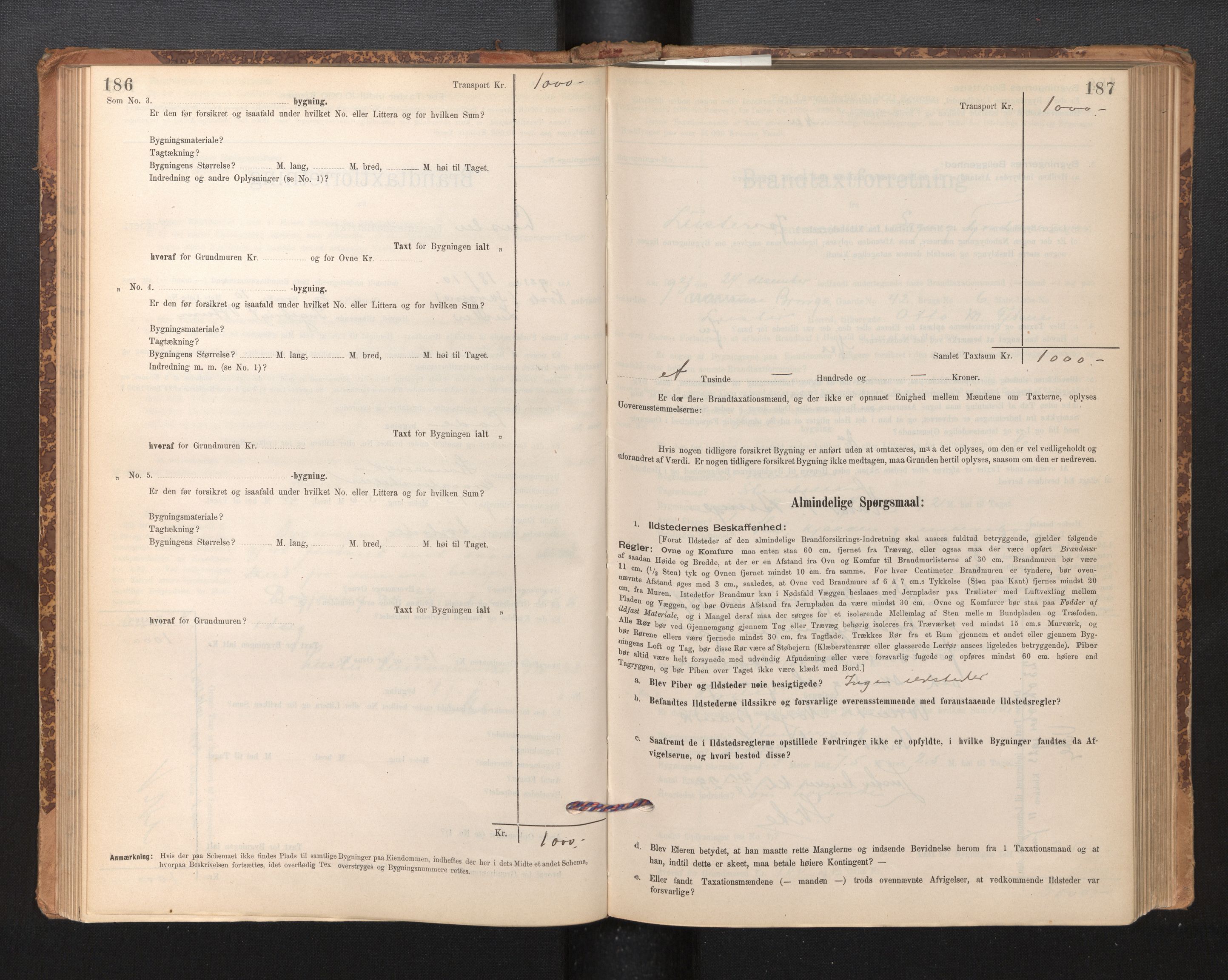 Lensmannen i Luster, AV/SAB-A-29301/0012/L0007: Branntakstprotokoll, skjematakst, 1895-1935, s. 186-187