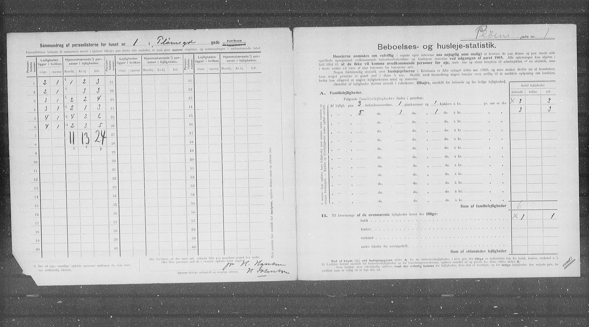 OBA, Kommunal folketelling 31.12.1905 for Kristiania kjøpstad, 1905, s. 42545