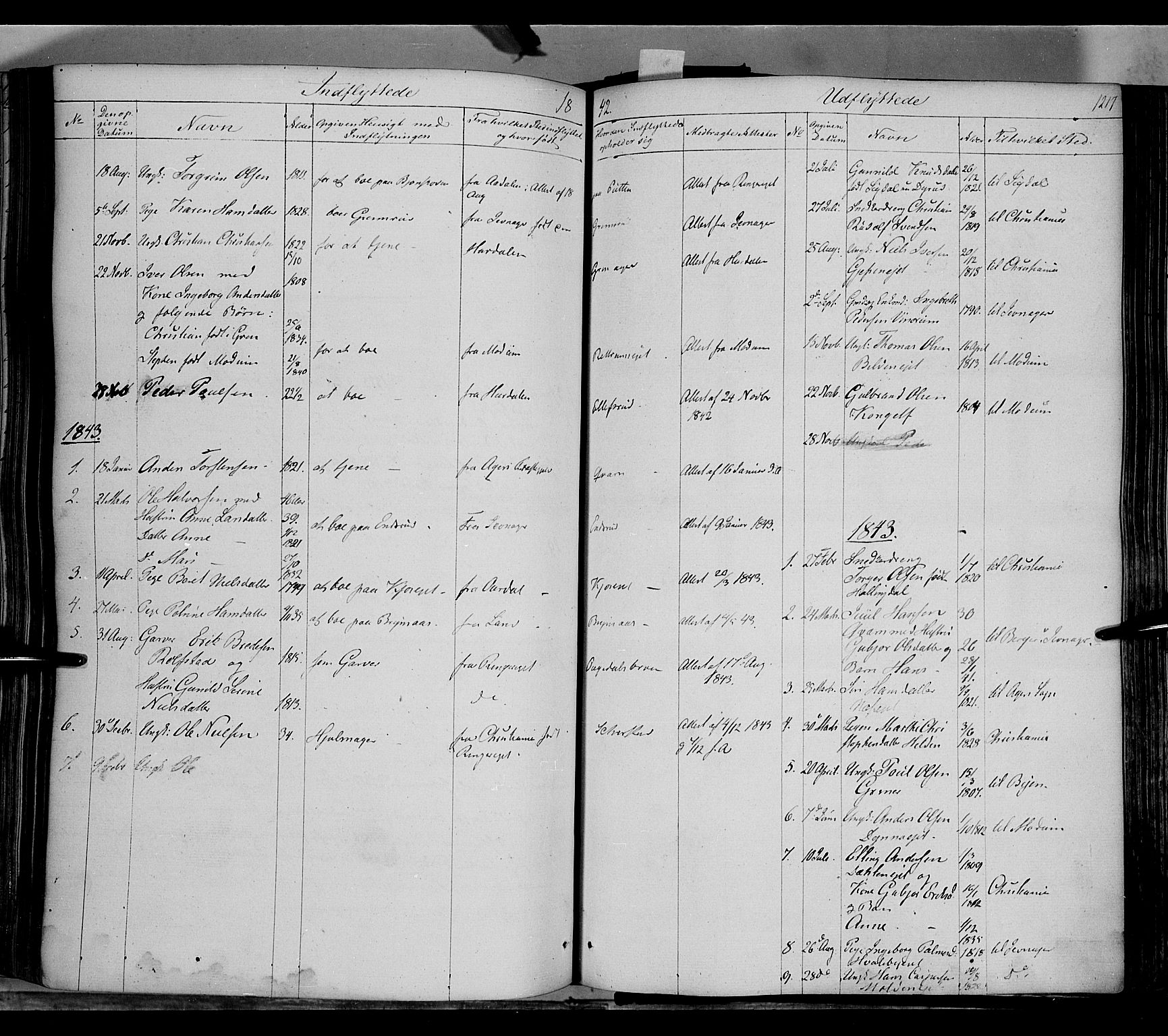 Gran prestekontor, AV/SAH-PREST-112/H/Ha/Haa/L0011: Ministerialbok nr. 11, 1842-1856, s. 1216-1217