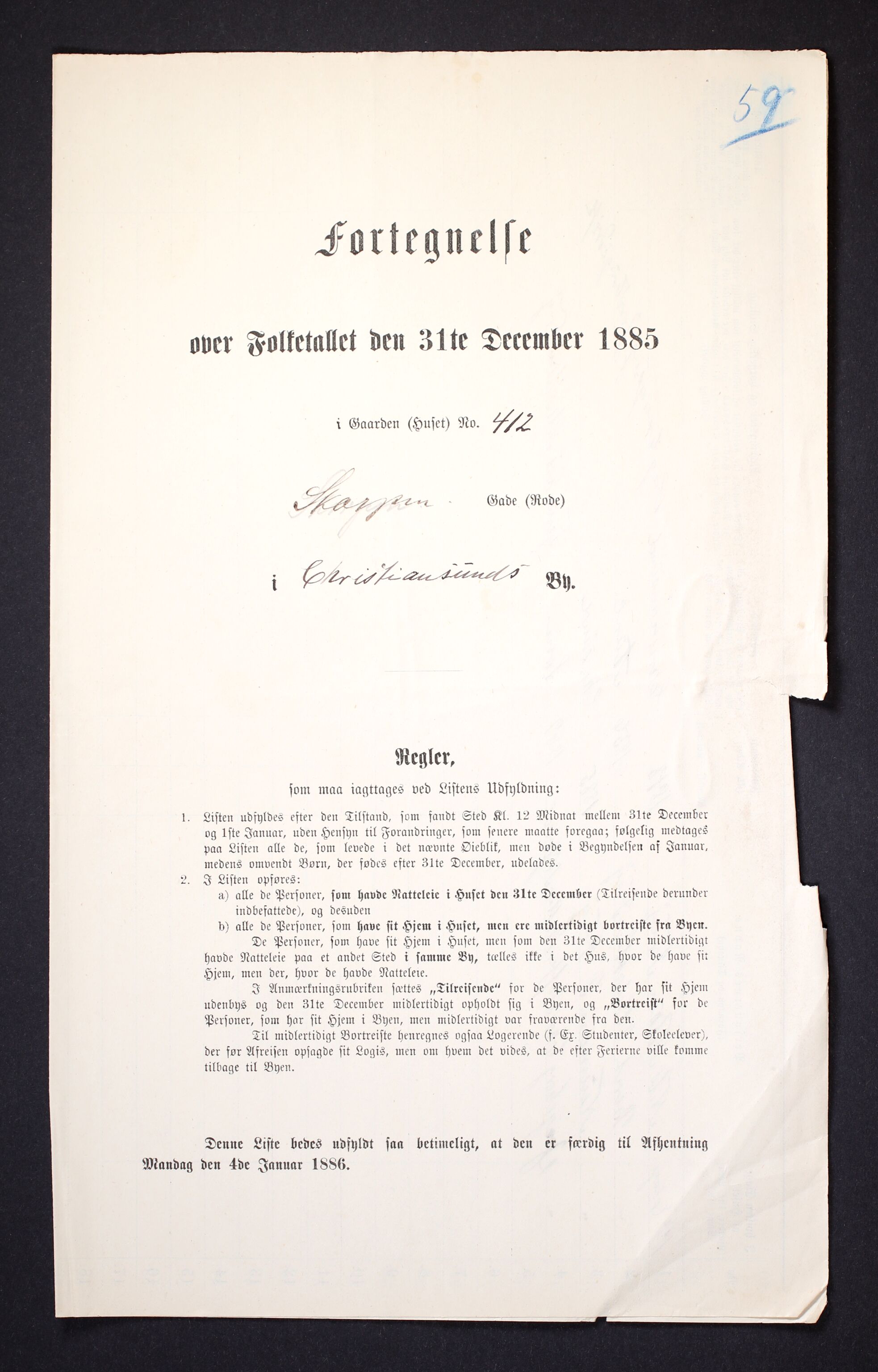 SAT, Folketelling 1885 for 1503 Kristiansund kjøpstad, 1885, s. 1555