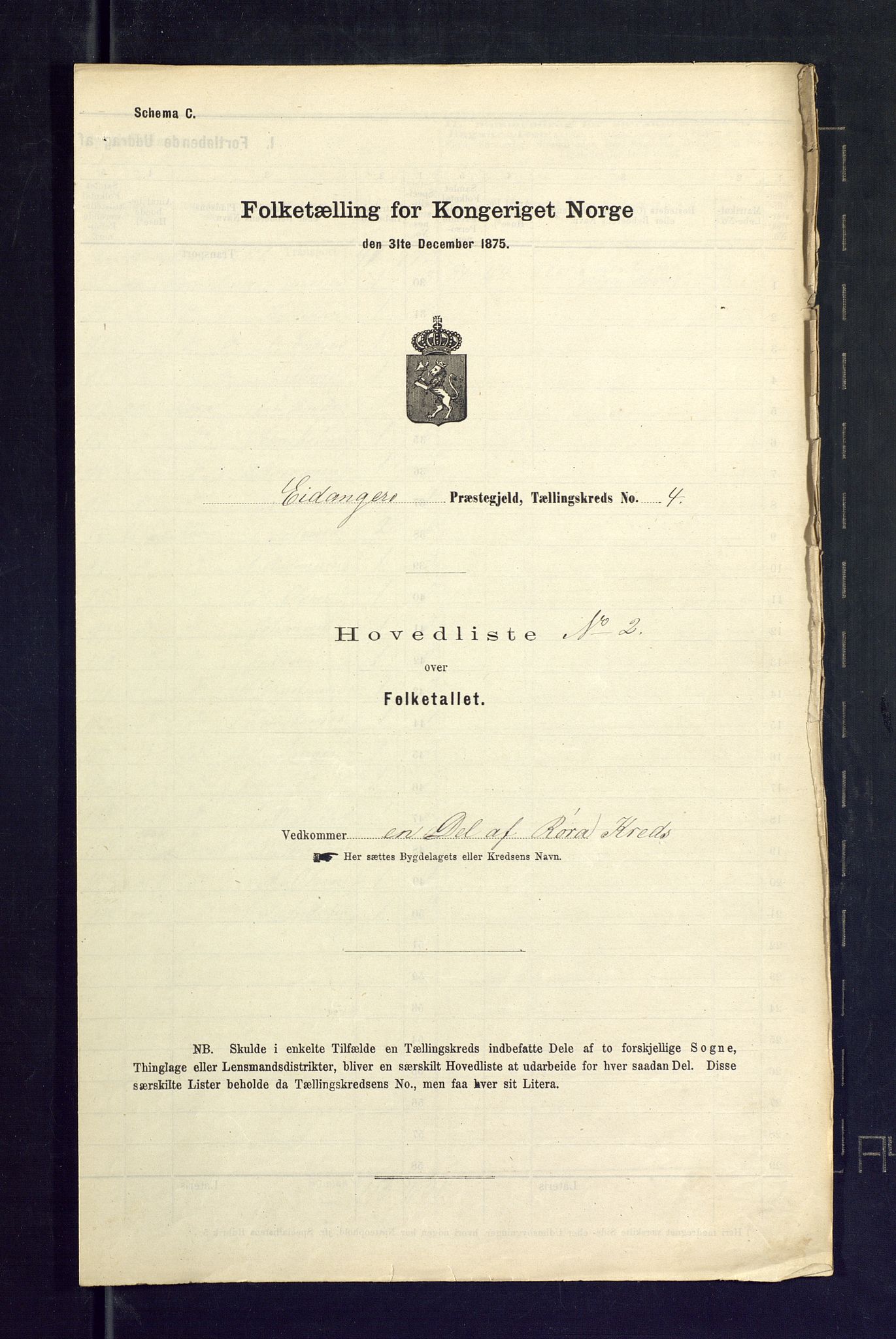 SAKO, Folketelling 1875 for 0813P Eidanger prestegjeld, 1875, s. 27