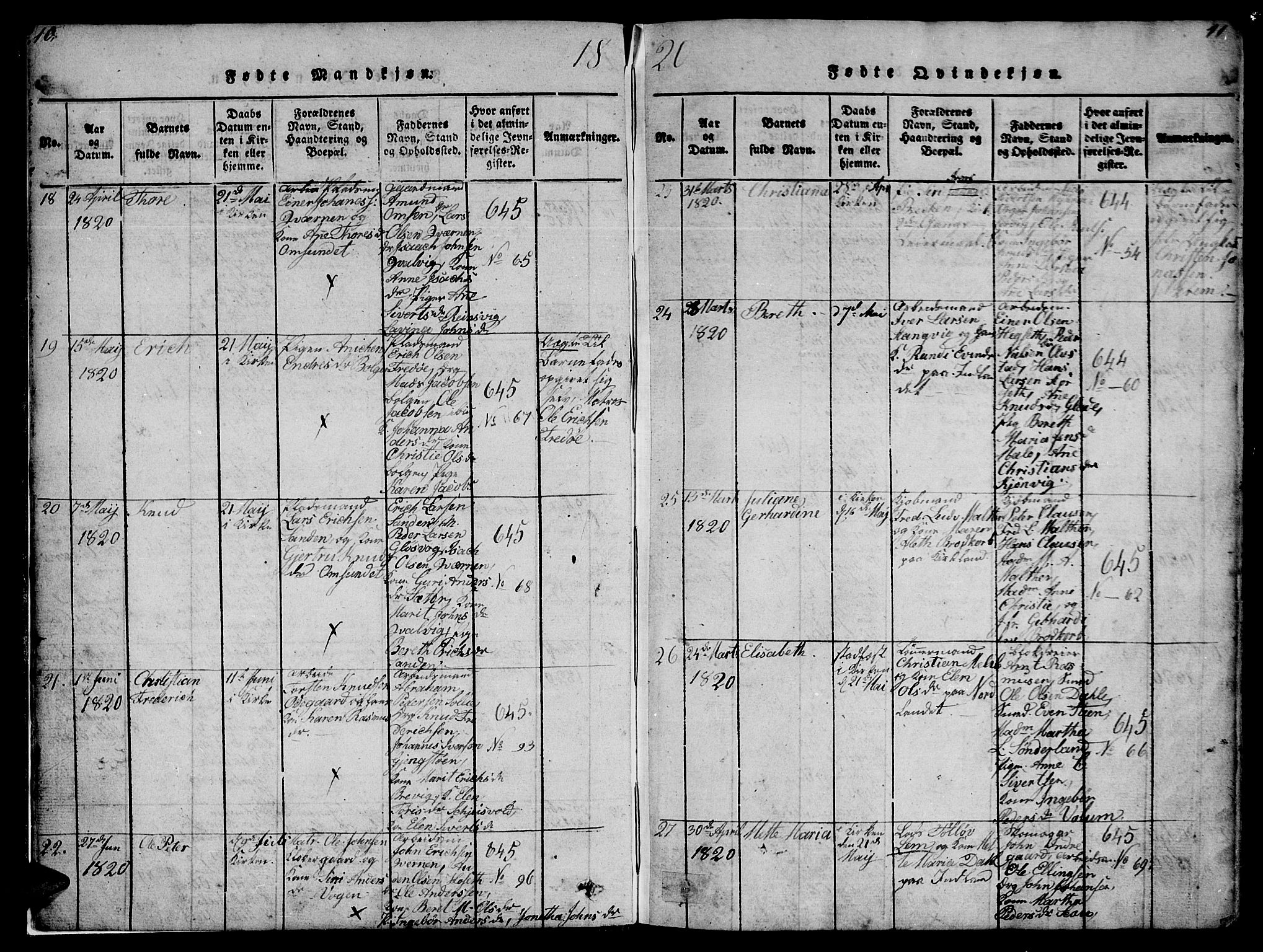 Ministerialprotokoller, klokkerbøker og fødselsregistre - Møre og Romsdal, AV/SAT-A-1454/572/L0856: Klokkerbok nr. 572C01, 1819-1832, s. 10-11