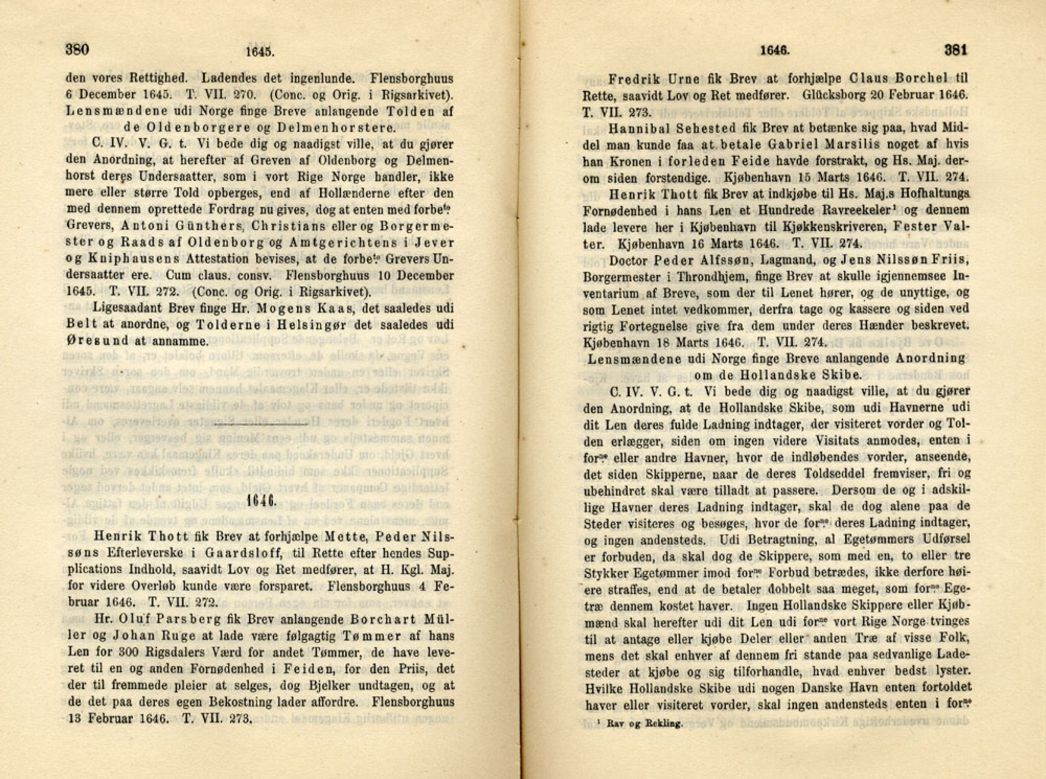Publikasjoner utgitt av Det Norske Historiske Kildeskriftfond, PUBL/-/-/-: Norske Rigs-Registranter, bind 8, 1641-1648, s. 380-381