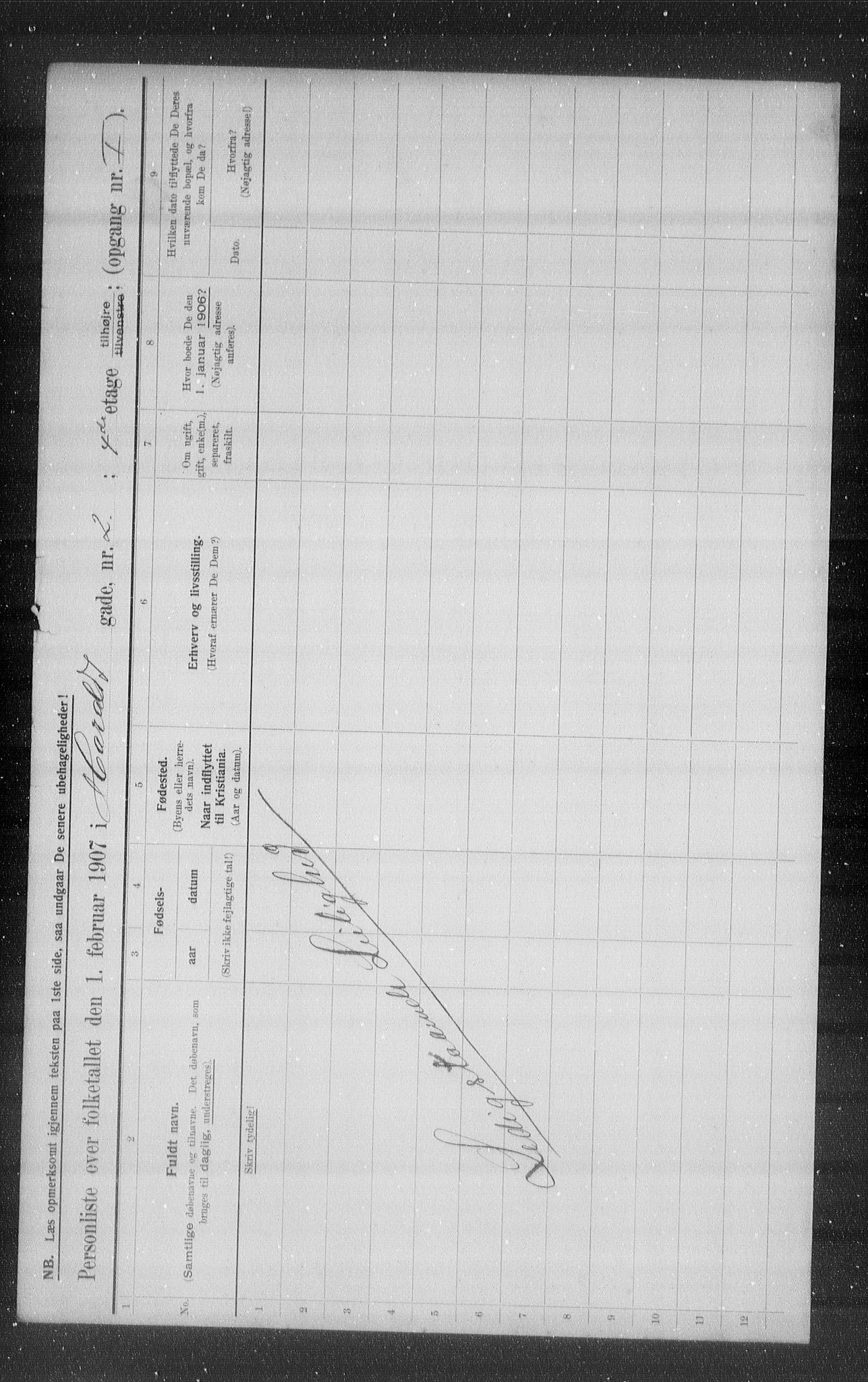 OBA, Kommunal folketelling 1.2.1907 for Kristiania kjøpstad, 1907, s. 17961