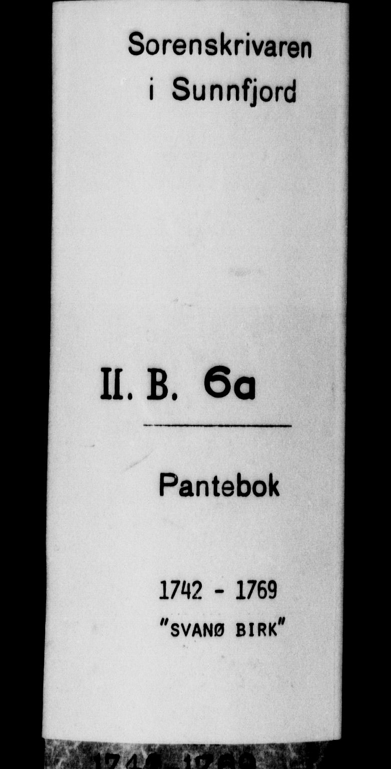 Sunnfjord tingrett, AV/SAB-A-3201/1/G/Gb/Gba/L0006a: Pantebok nr. II.B.6a, 1742-1769