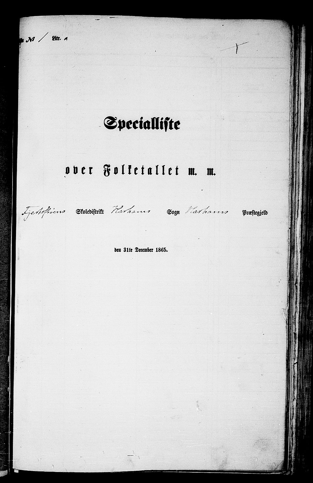 RA, Folketelling 1865 for 1534P Haram prestegjeld, 1865, s. 6