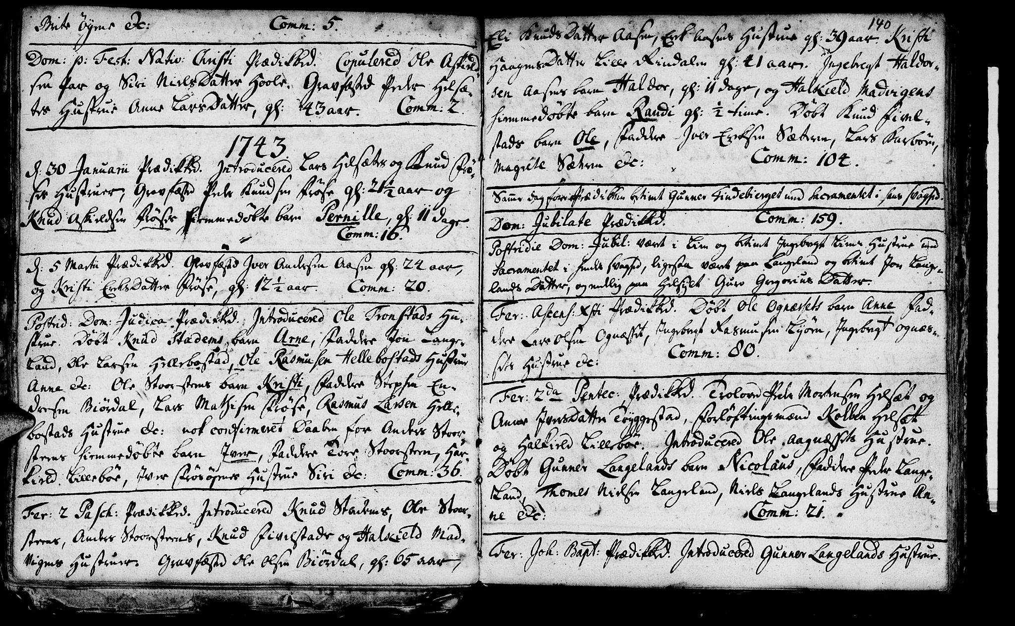 Ministerialprotokoller, klokkerbøker og fødselsregistre - Møre og Romsdal, SAT/A-1454/519/L0241: Ministerialbok nr. 519A01 /2, 1736-1760, s. 140