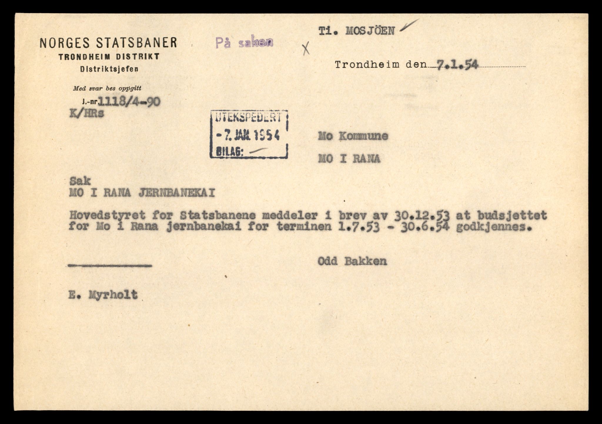 Norges statsbaner (NSB) - Trondheim distrikt, SAT/A-6436/0002/Dd/L0817: --, 1953-1980, s. 1315