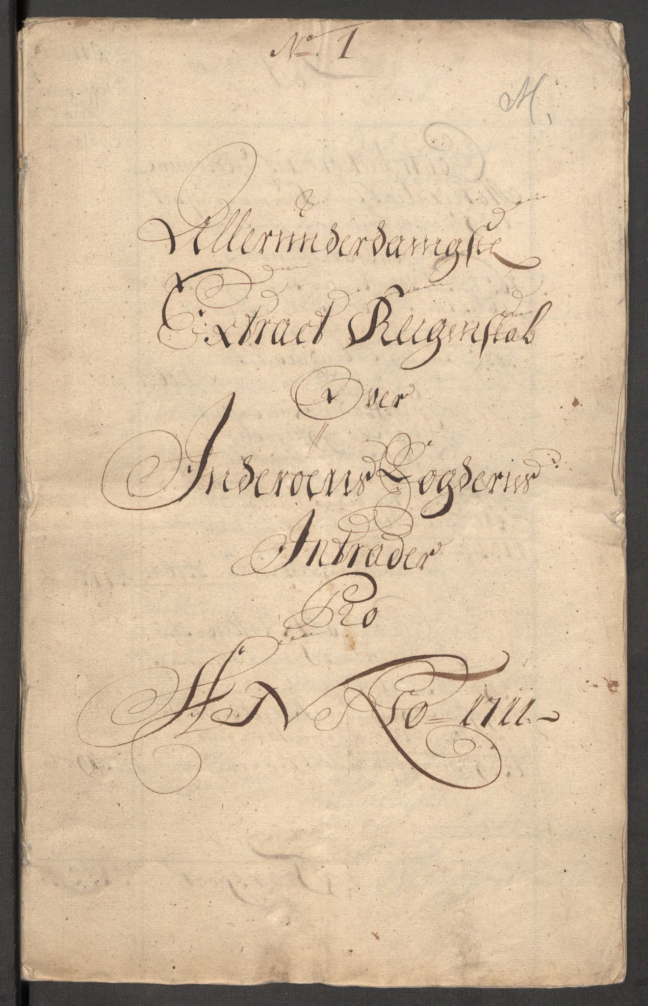 Rentekammeret inntil 1814, Reviderte regnskaper, Fogderegnskap, RA/EA-4092/R63/L4319: Fogderegnskap Inderøy, 1711, s. 3