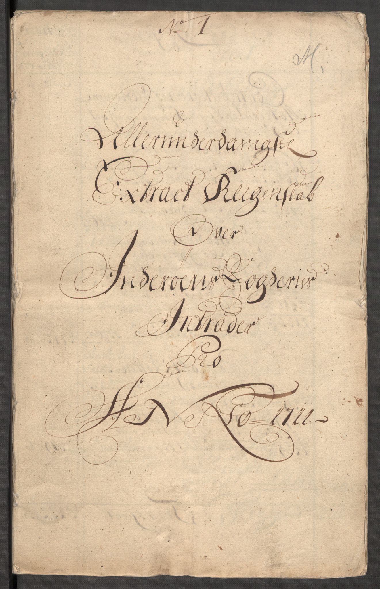 Rentekammeret inntil 1814, Reviderte regnskaper, Fogderegnskap, AV/RA-EA-4092/R63/L4319: Fogderegnskap Inderøy, 1711, s. 3