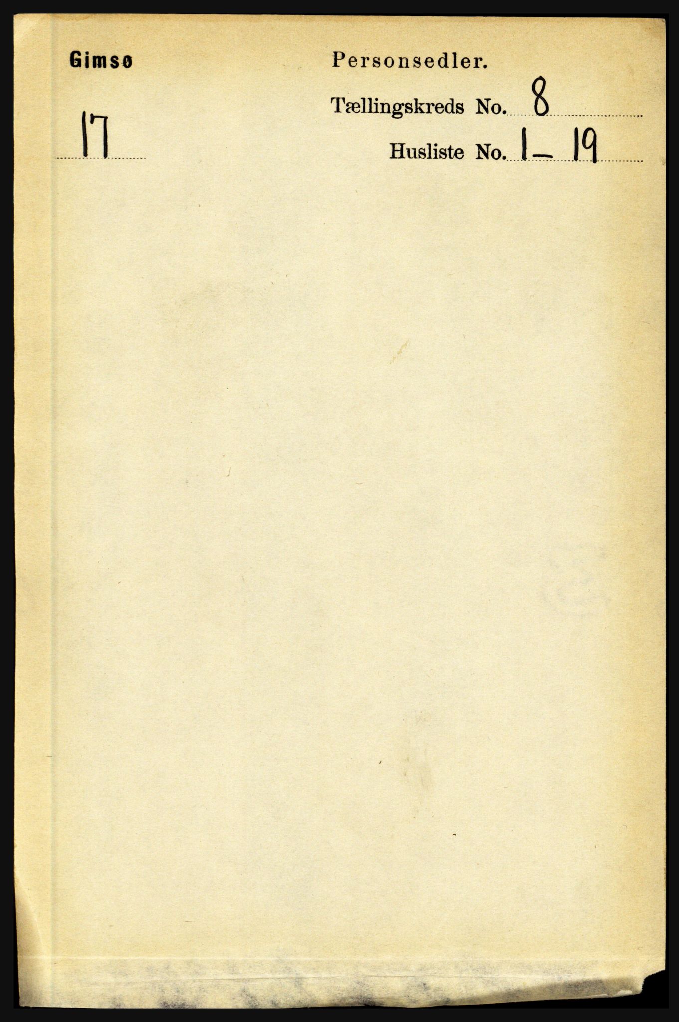 RA, Folketelling 1891 for 1864 Gimsøy herred, 1891, s. 1412