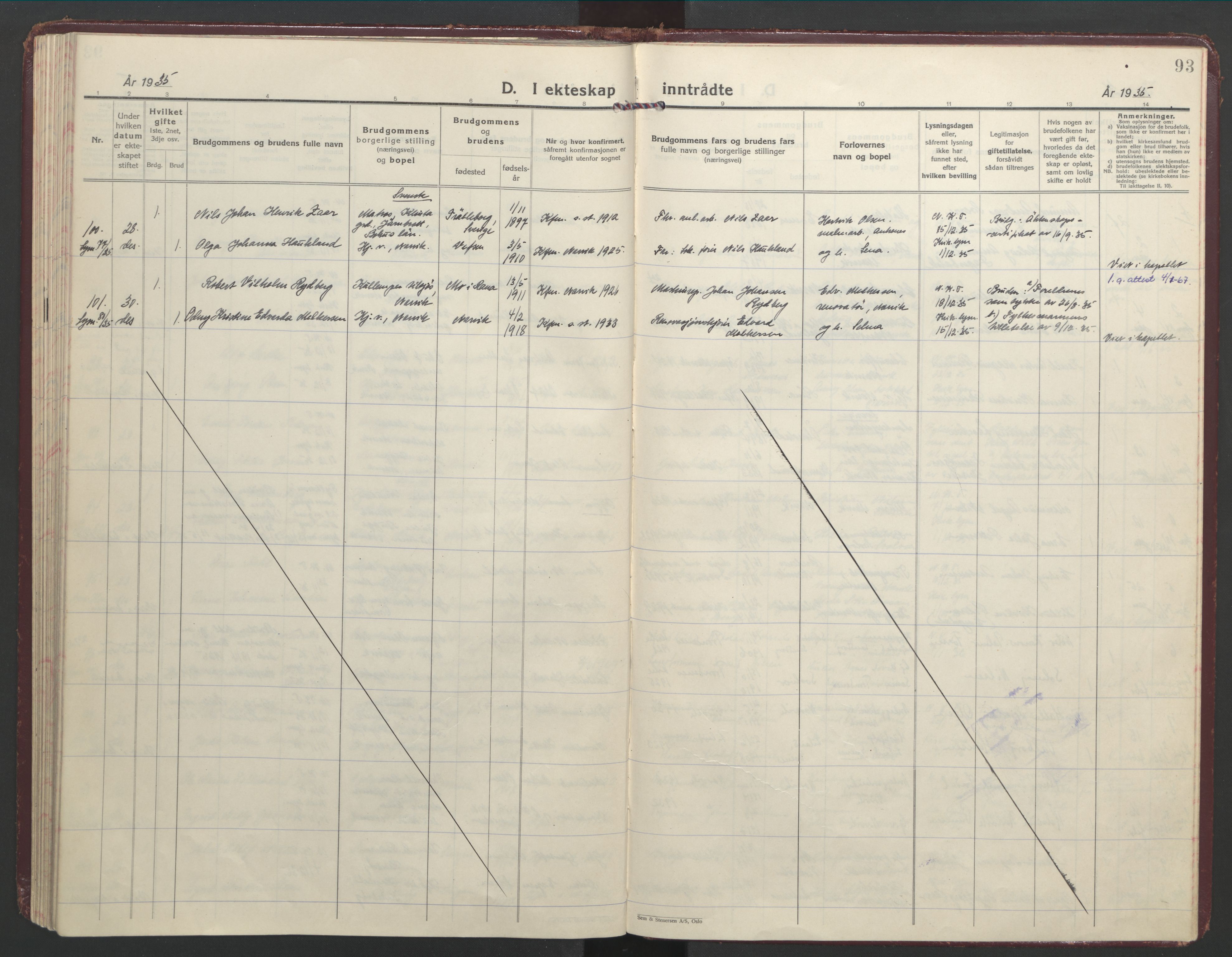 Ministerialprotokoller, klokkerbøker og fødselsregistre - Nordland, AV/SAT-A-1459/871/L1006: Ministerialbok nr. 871A22, 1928-1936, s. 93