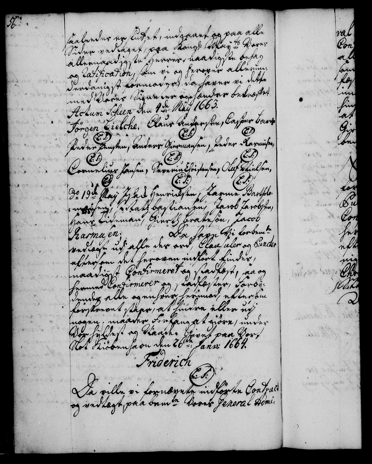Rentekammeret, Kammerkanselliet, RA/EA-3111/G/Gg/Ggc/Ggca/L0001: Norsk konfirmasjonsekspedisjonsprotokoll med register (merket RK 53.23), 1746-1750, s. 56