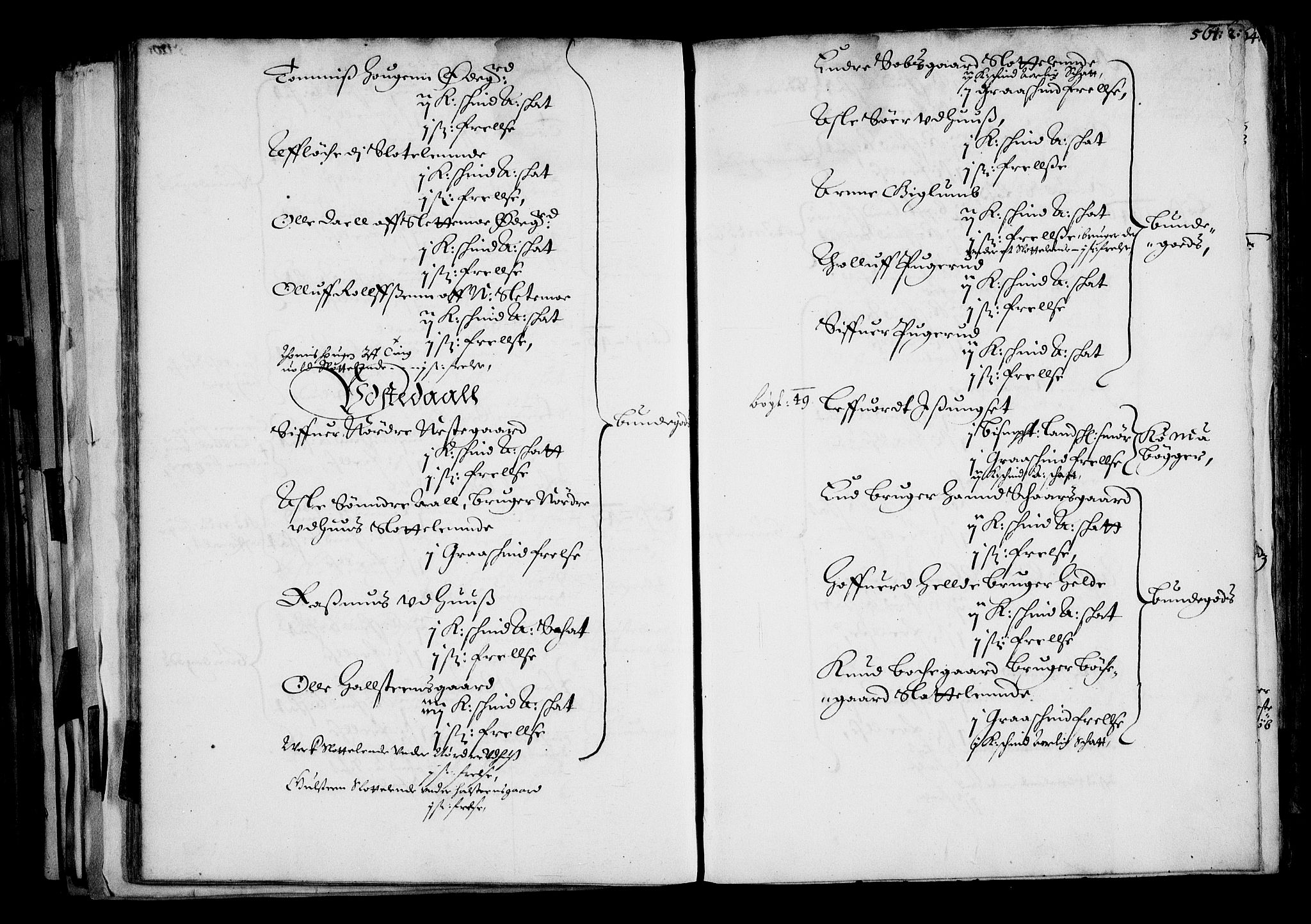 Rentekammeret inntil 1814, Realistisk ordnet avdeling, AV/RA-EA-4070/N/Na/L0001: [XI f]: Akershus stifts jordebok, 1652, s. 560b-561a