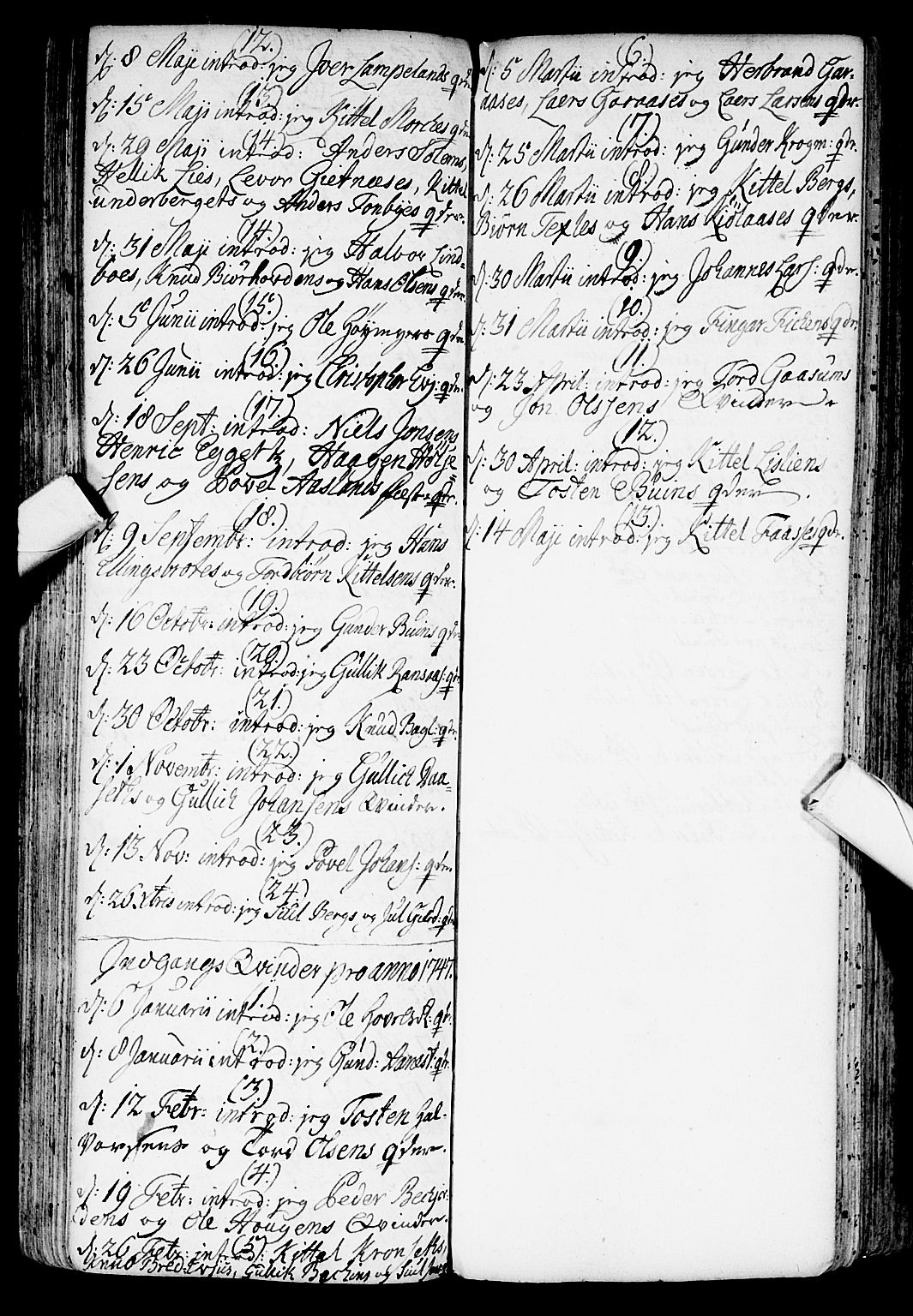 Flesberg kirkebøker, AV/SAKO-A-18/F/Fa/L0002: Ministerialbok nr. I 2, 1726-1747