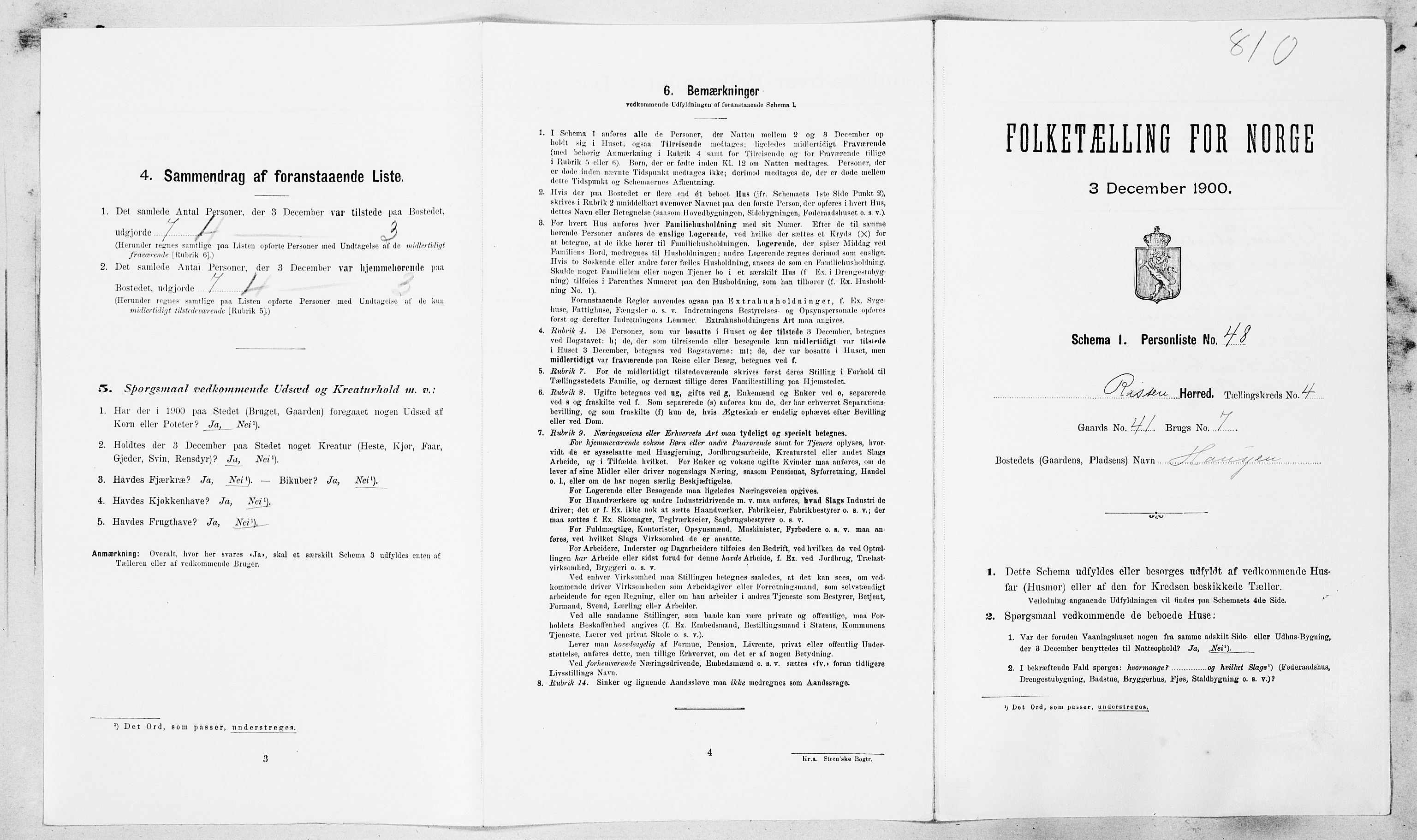 SAT, Folketelling 1900 for 1624 Rissa herred, 1900, s. 550