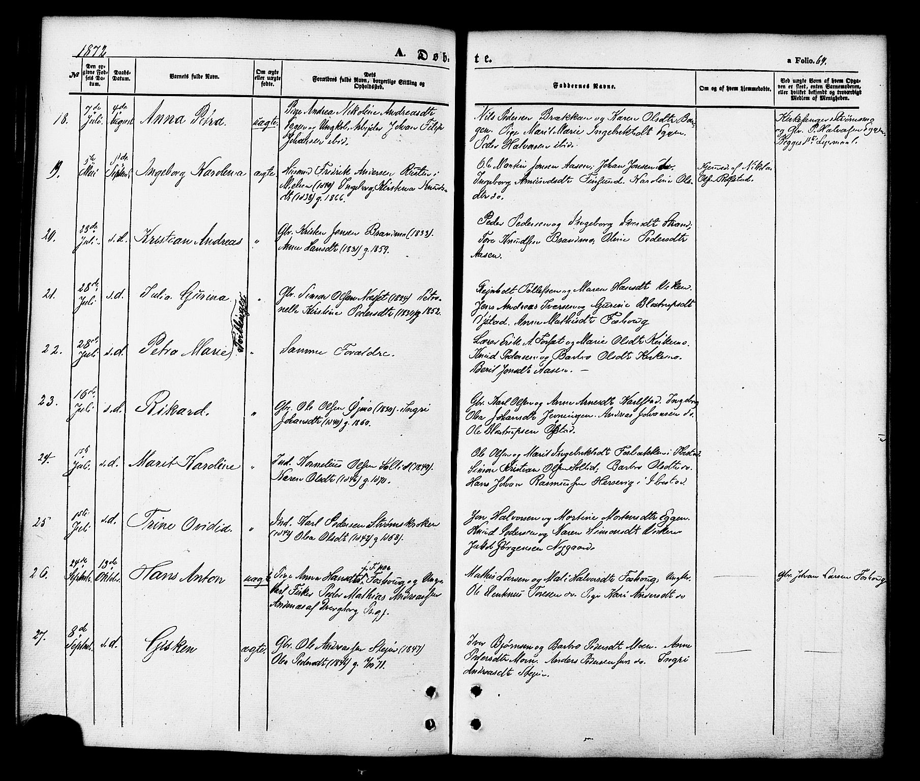 Målselv sokneprestembete, AV/SATØ-S-1311/G/Ga/Gaa/L0008kirke: Ministerialbok nr. 8, 1851-1877, s. 69