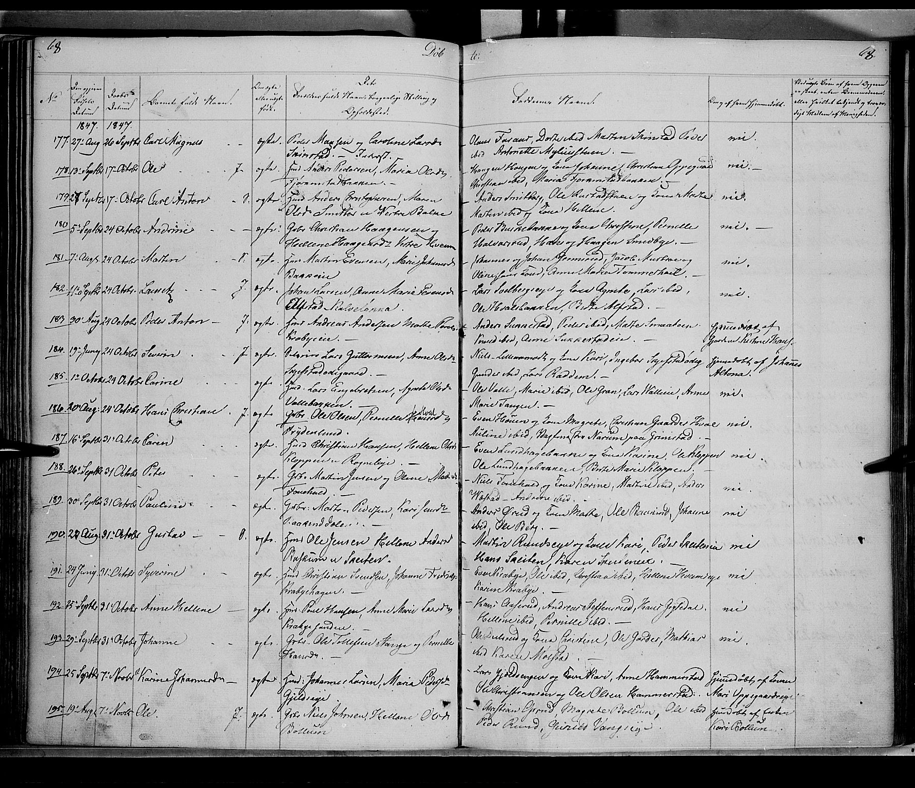 Østre Toten prestekontor, AV/SAH-PREST-104/H/Ha/Haa/L0002: Ministerialbok nr. 2, 1840-1847, s. 68
