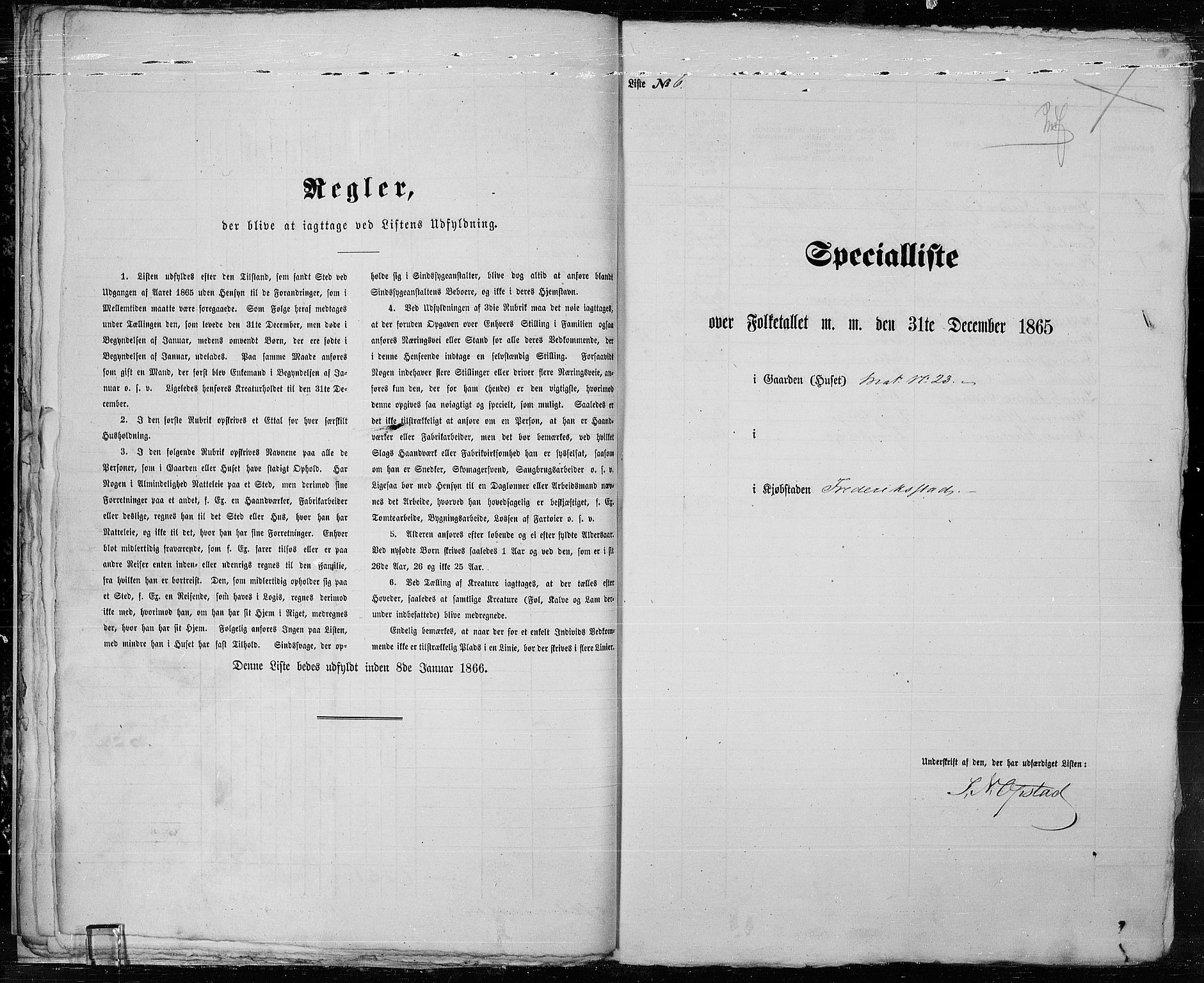 RA, Folketelling 1865 for 0103B Fredrikstad prestegjeld, Fredrikstad kjøpstad, 1865, s. 22