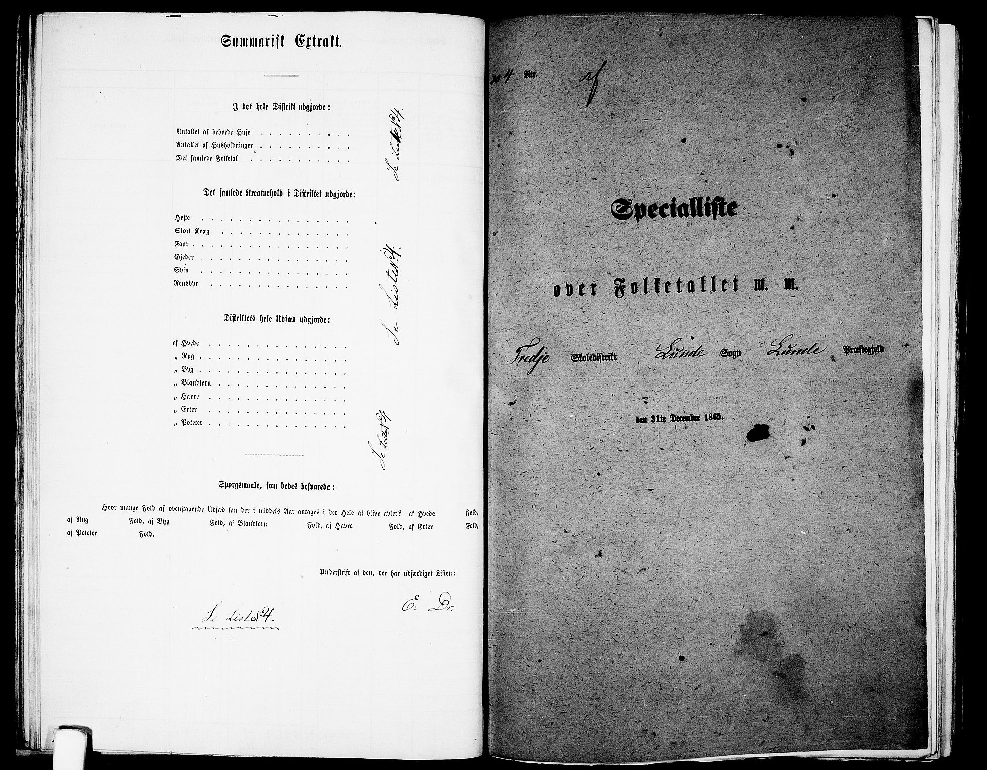 RA, Folketelling 1865 for 1112P Lund prestegjeld, 1865, s. 40