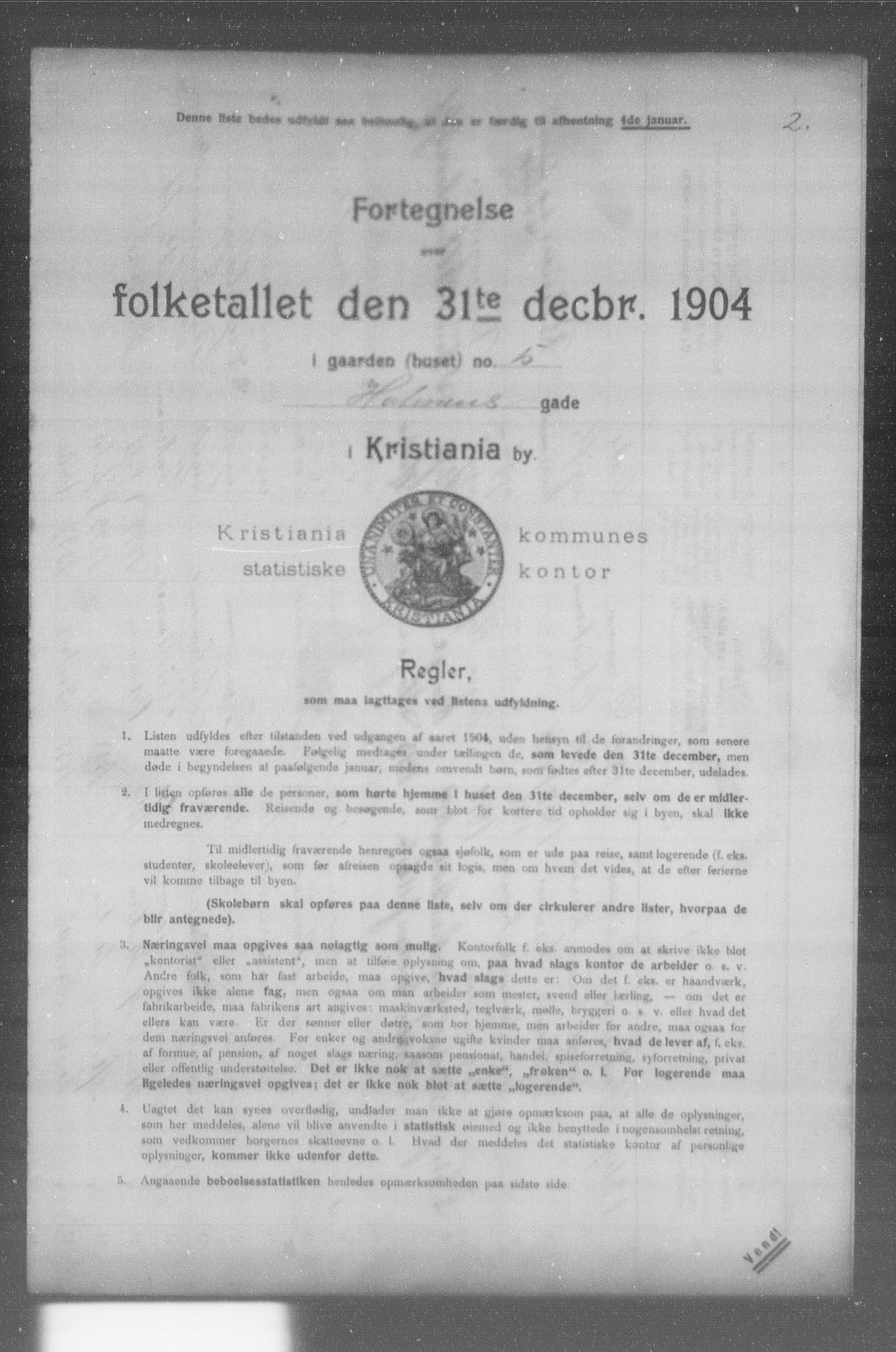 OBA, Kommunal folketelling 31.12.1904 for Kristiania kjøpstad, 1904, s. 7857