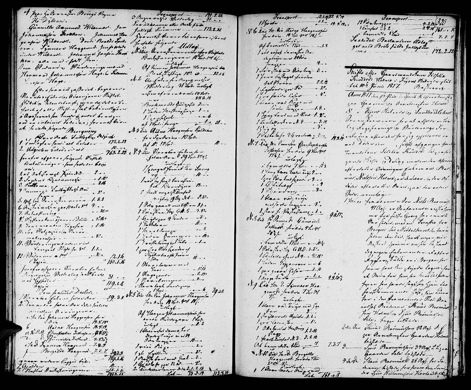 Sunnhordland sorenskrivar, SAB/A-2401/1/H/Ha/Had/L0001: Skifteprotokollar. Føyen, Fjære og Våg. Register i protokoll., 1808-1817, s. 319b-320a