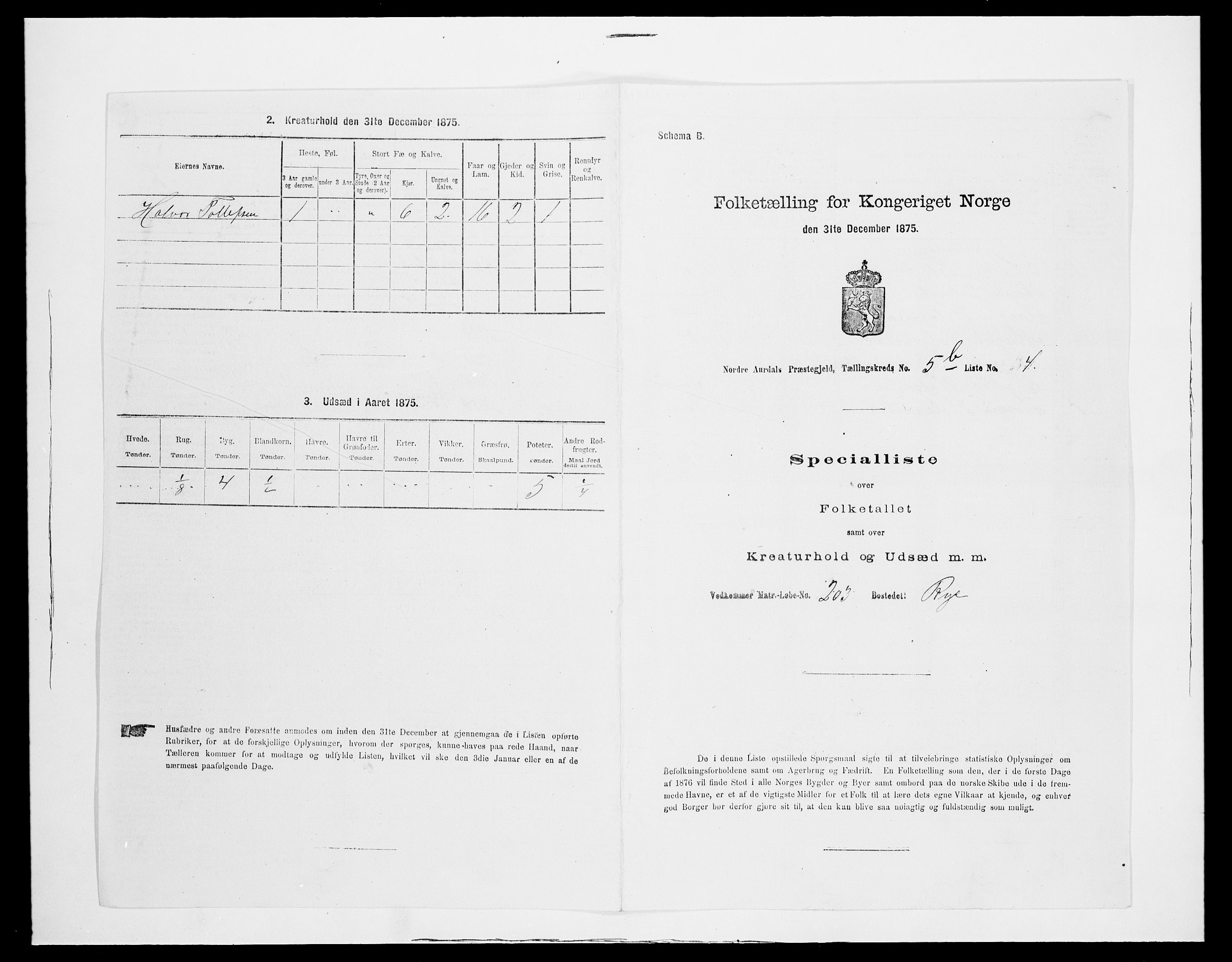 SAH, Folketelling 1875 for 0542P Nord-Aurdal prestegjeld, 1875, s. 898