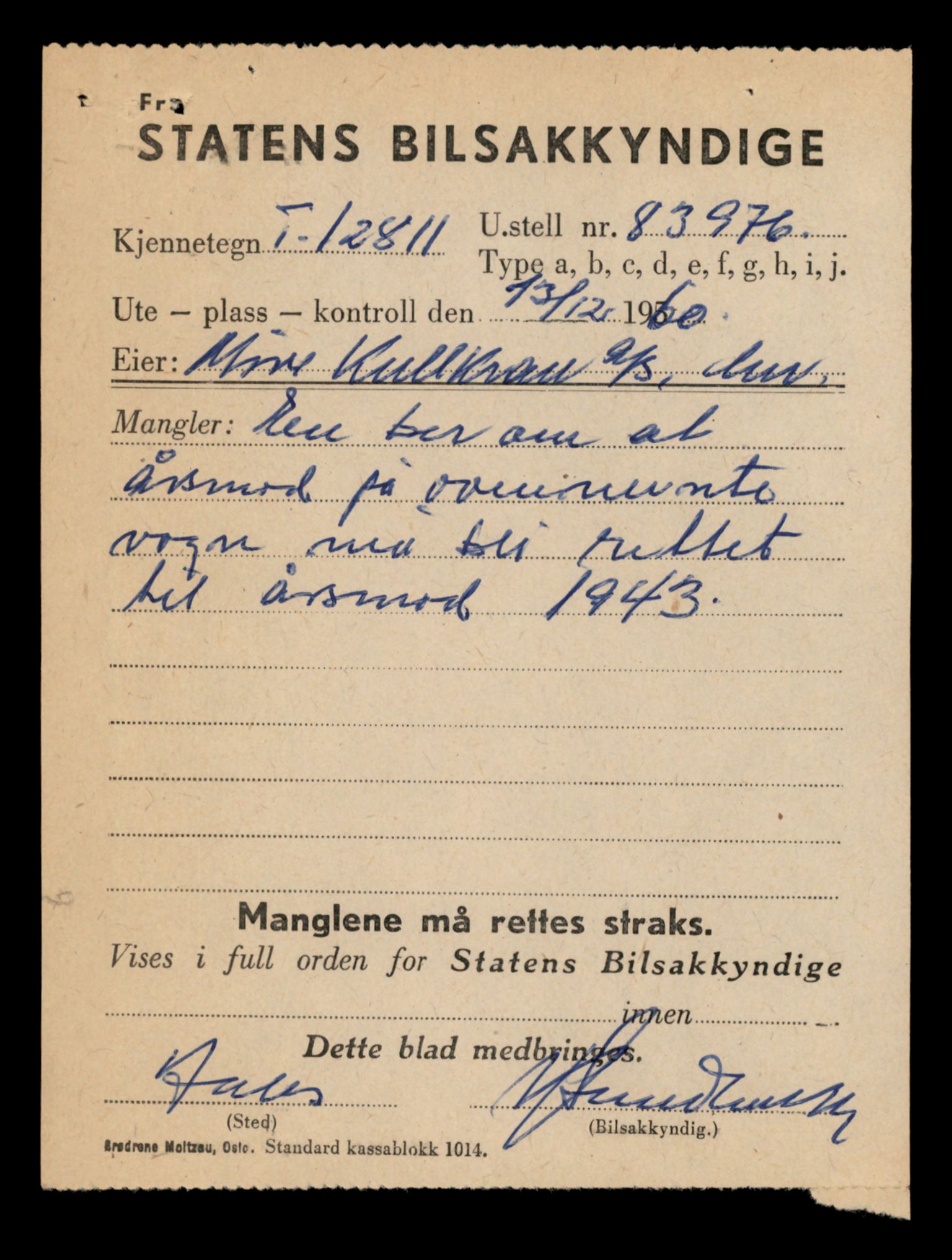 Møre og Romsdal vegkontor - Ålesund trafikkstasjon, AV/SAT-A-4099/F/Fe/L0035: Registreringskort for kjøretøy T 12653 - T 12829, 1927-1998, s. 3016