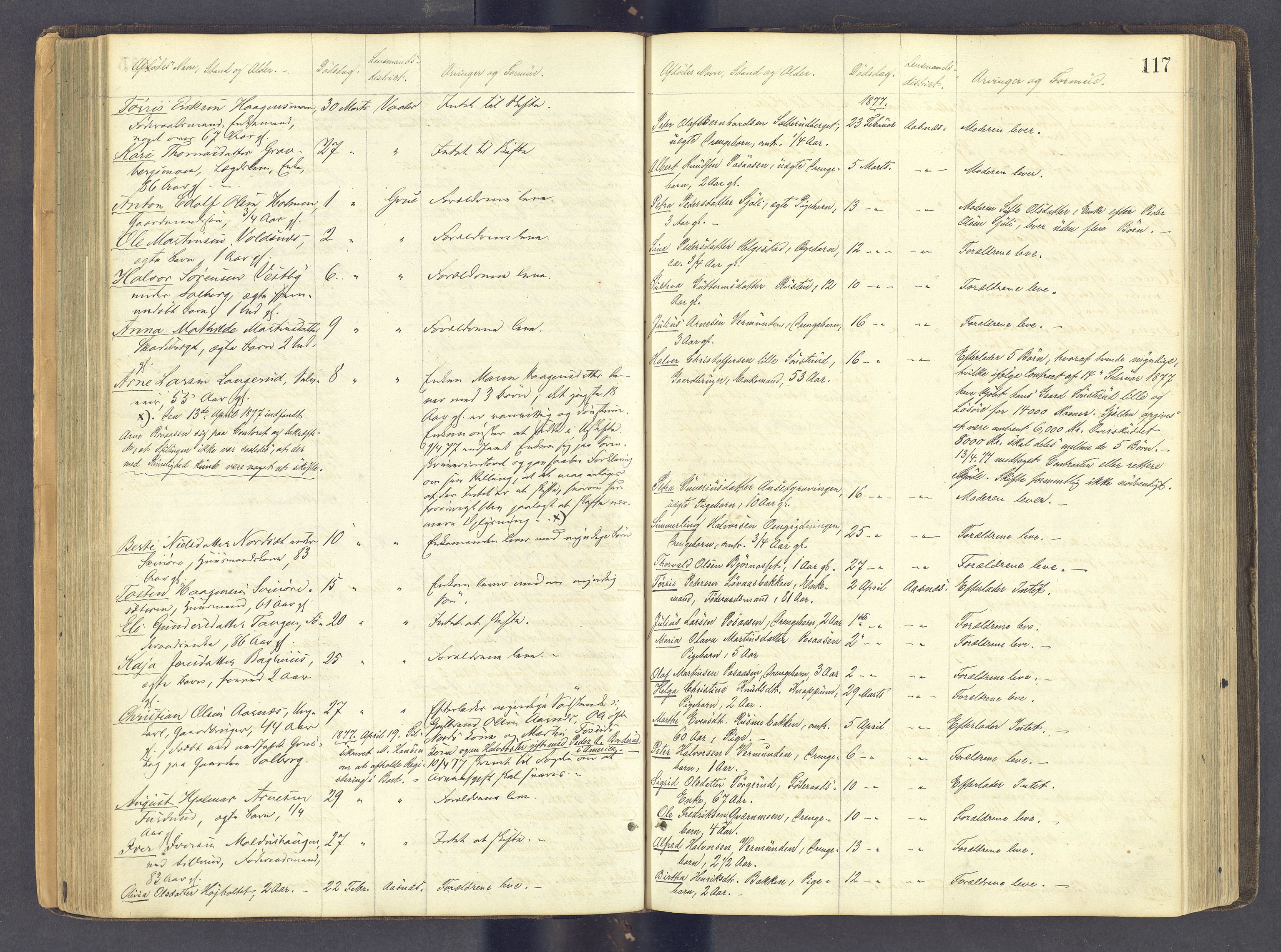 Solør tingrett, AV/SAH-TING-008/J/Jf/L0001: Dødsfallsregister, 1863-1898, s. 116b-117a
