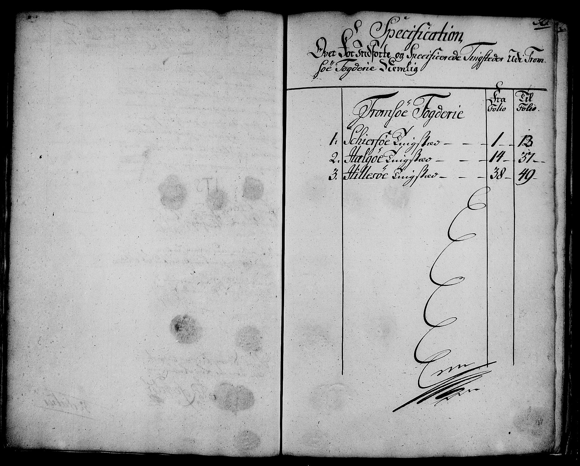 Rentekammeret inntil 1814, Realistisk ordnet avdeling, RA/EA-4070/N/Nb/Nbf/L0180: Troms eksaminasjonsprotokoll, 1723, s. 51