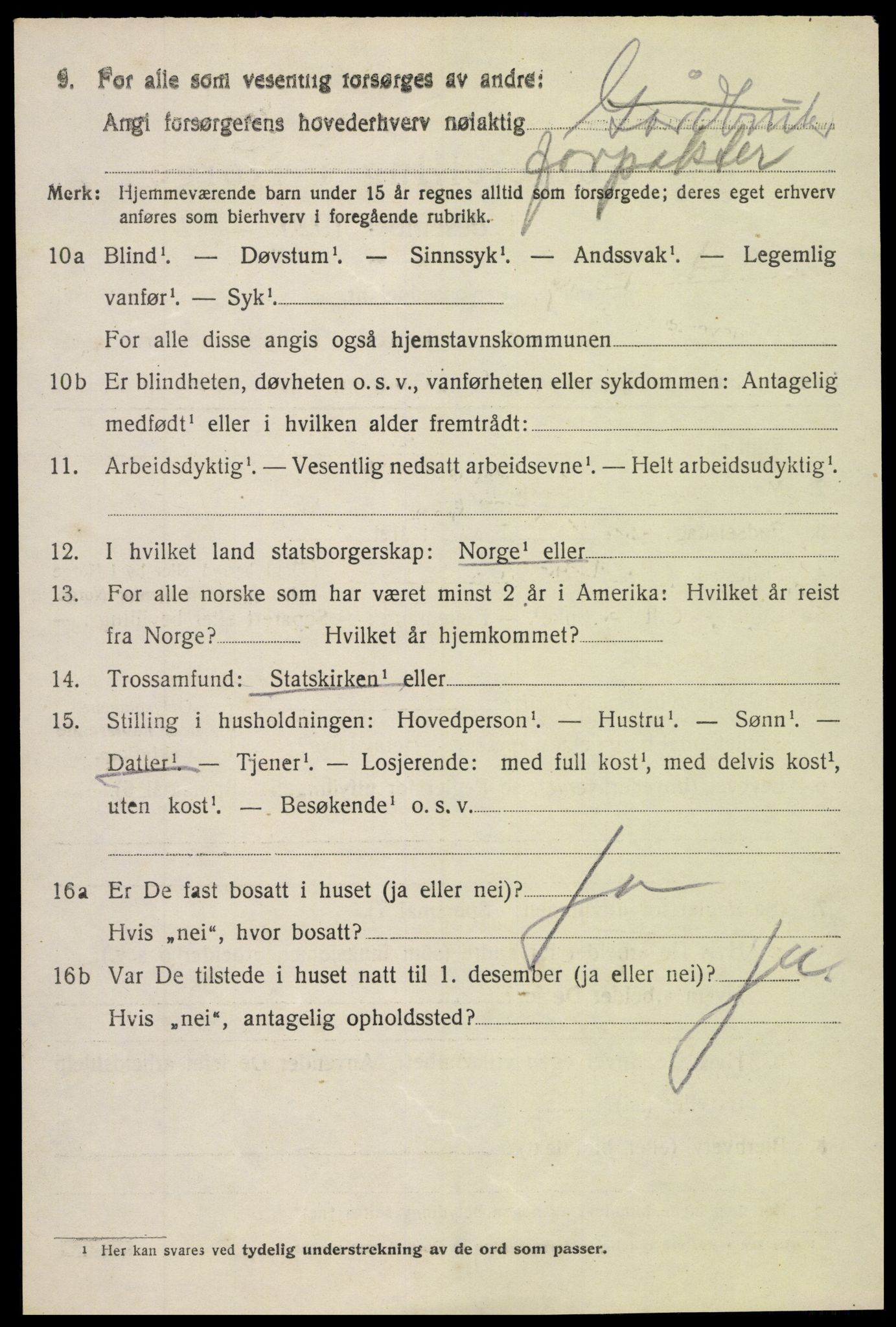 SAH, Folketelling 1920 for 0542 Nord-Aurdal herred, 1920, s. 2007