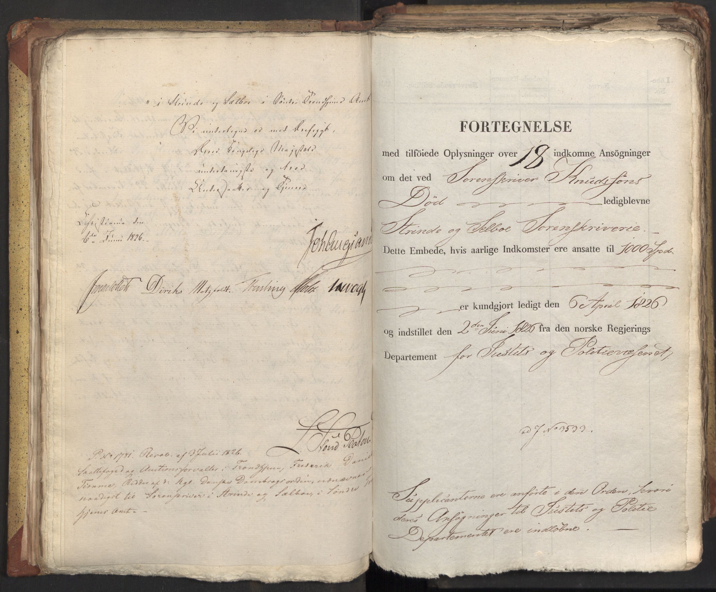 Statsrådsavdelingen i Stockholm, AV/RA-S-1003/D/Da/L0047: Regjeringsinnstillinger nr. 3501-3659, 1826, s. 80