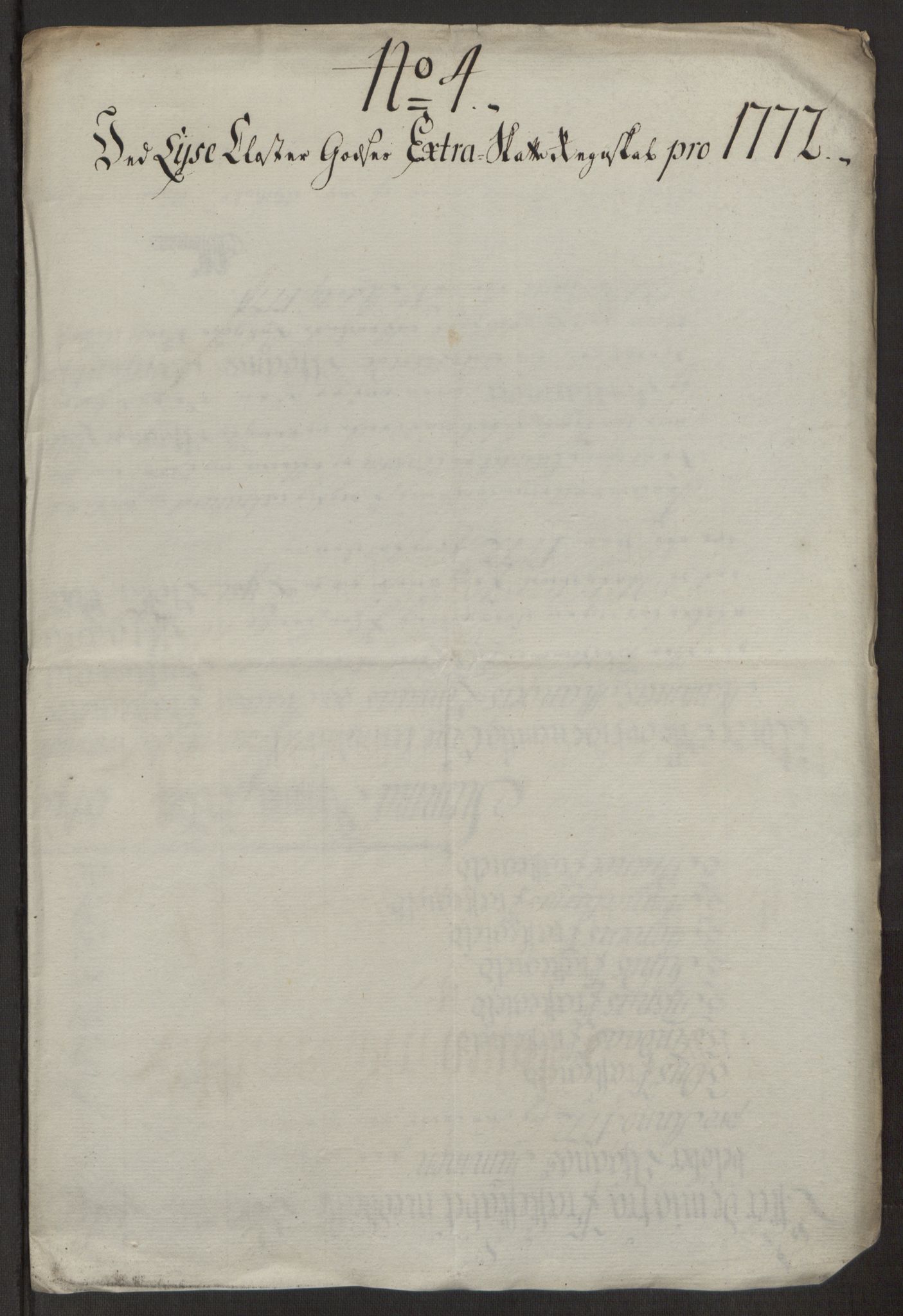Rentekammeret inntil 1814, Reviderte regnskaper, Fogderegnskap, RA/EA-4092/R50/L3180: Ekstraskatten Lyse kloster, 1762-1783, s. 280
