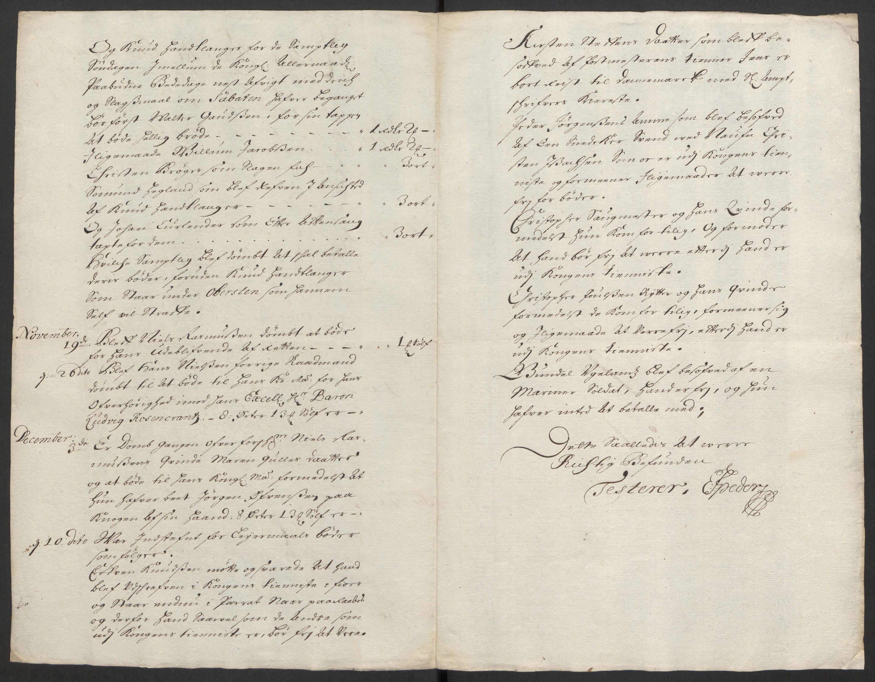 Rentekammeret inntil 1814, Reviderte regnskaper, Byregnskaper, AV/RA-EA-4066/R/Rm/L0285: [M18] Sikt og sakefall, 1681-1718, s. 40