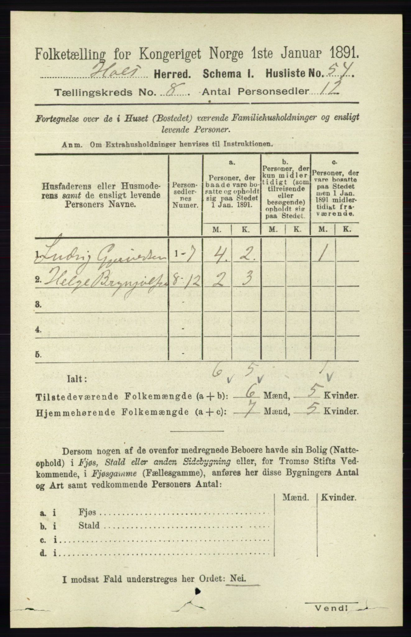 RA, Folketelling 1891 for 0914 Holt herred, 1891, s. 3522