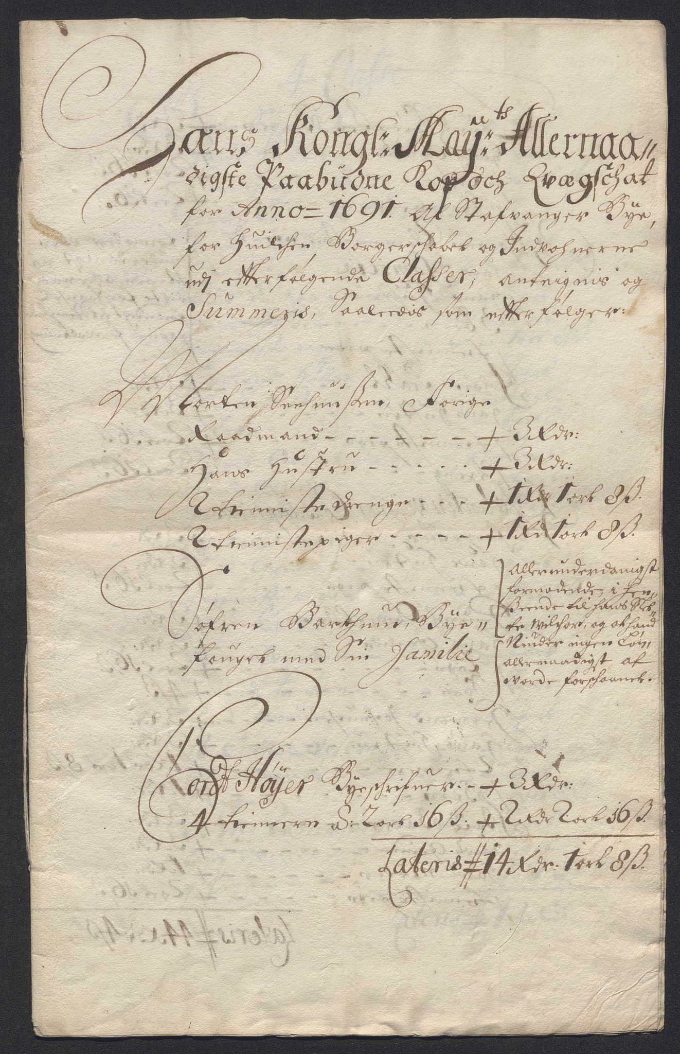 Rentekammeret inntil 1814, Reviderte regnskaper, Byregnskaper, AV/RA-EA-4066/R/Ro/L0316: [O14] Sikt og sakefall, 1662-1693, s. 445