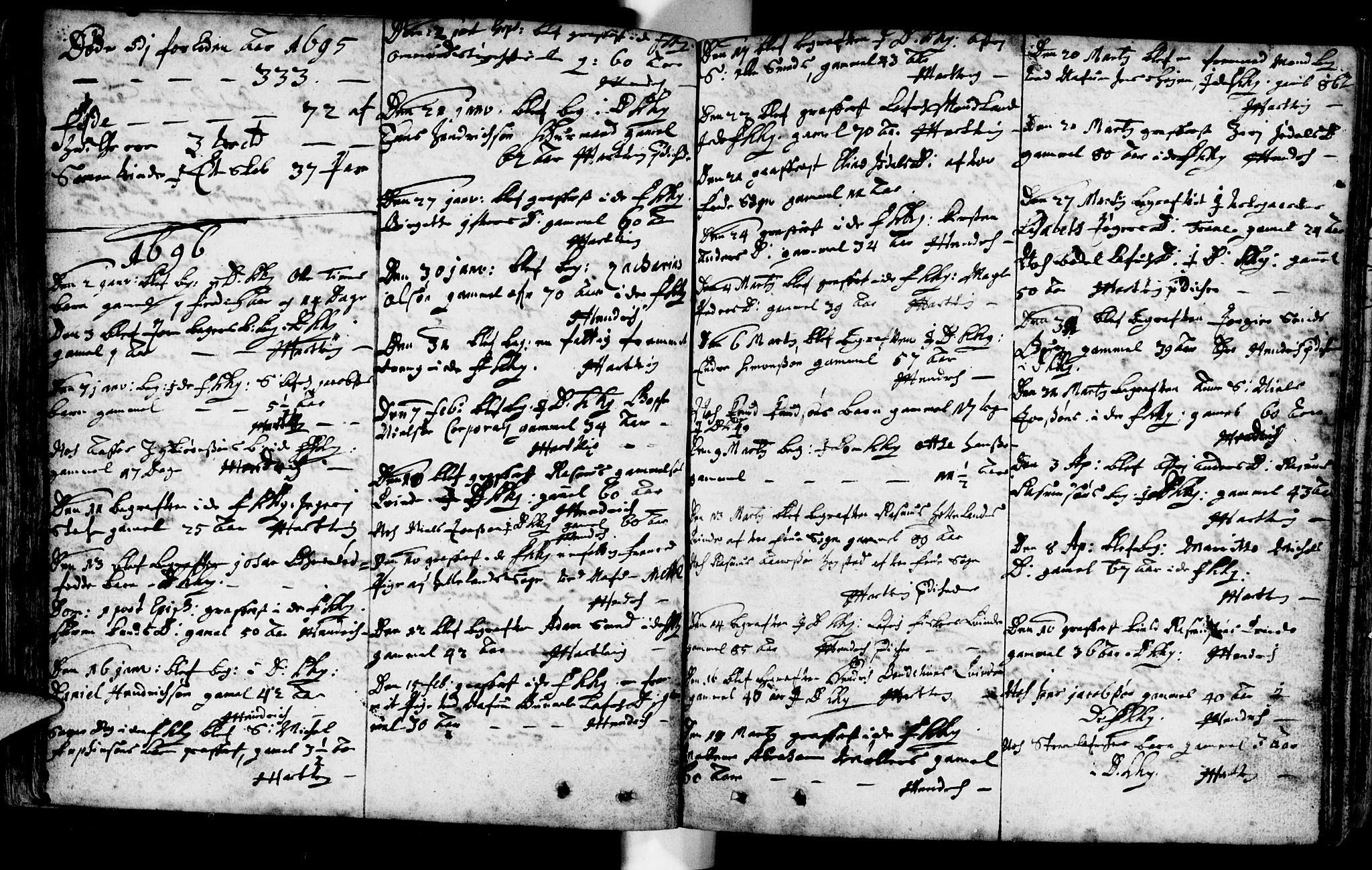 Domkirken sokneprestkontor, AV/SAST-A-101812/001/30/30BA/L0001: Ministerialbok nr. A 1 /1, 1688-1727