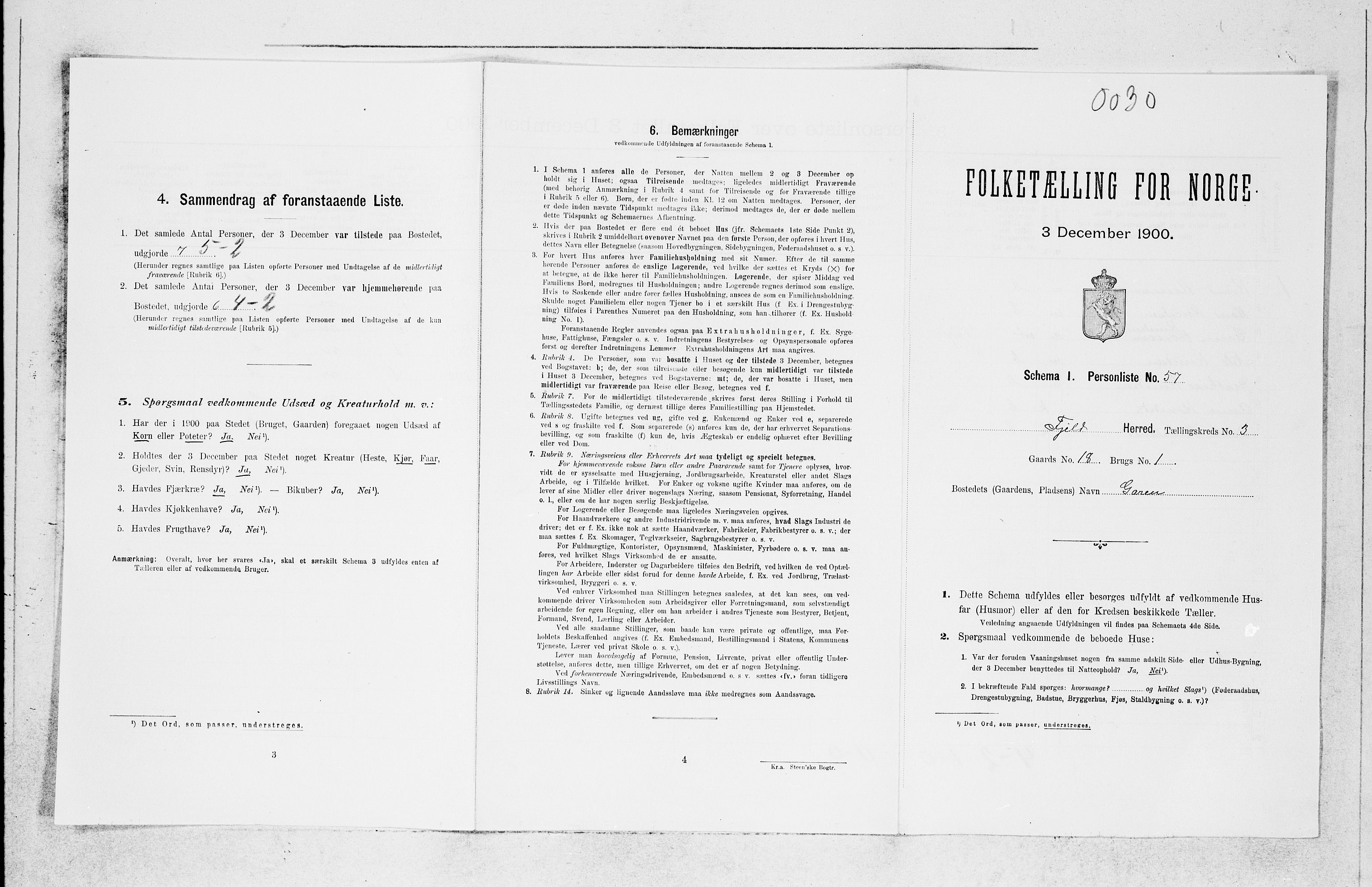 SAB, Folketelling 1900 for 1246 Fjell herred, 1900, s. 402
