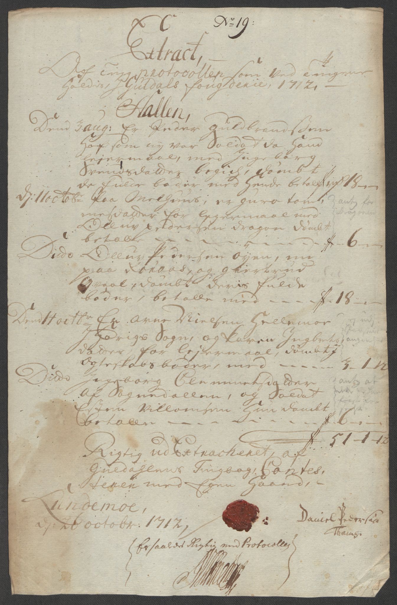 Rentekammeret inntil 1814, Reviderte regnskaper, Fogderegnskap, RA/EA-4092/R60/L3963: Fogderegnskap Orkdal og Gauldal, 1712, s. 359