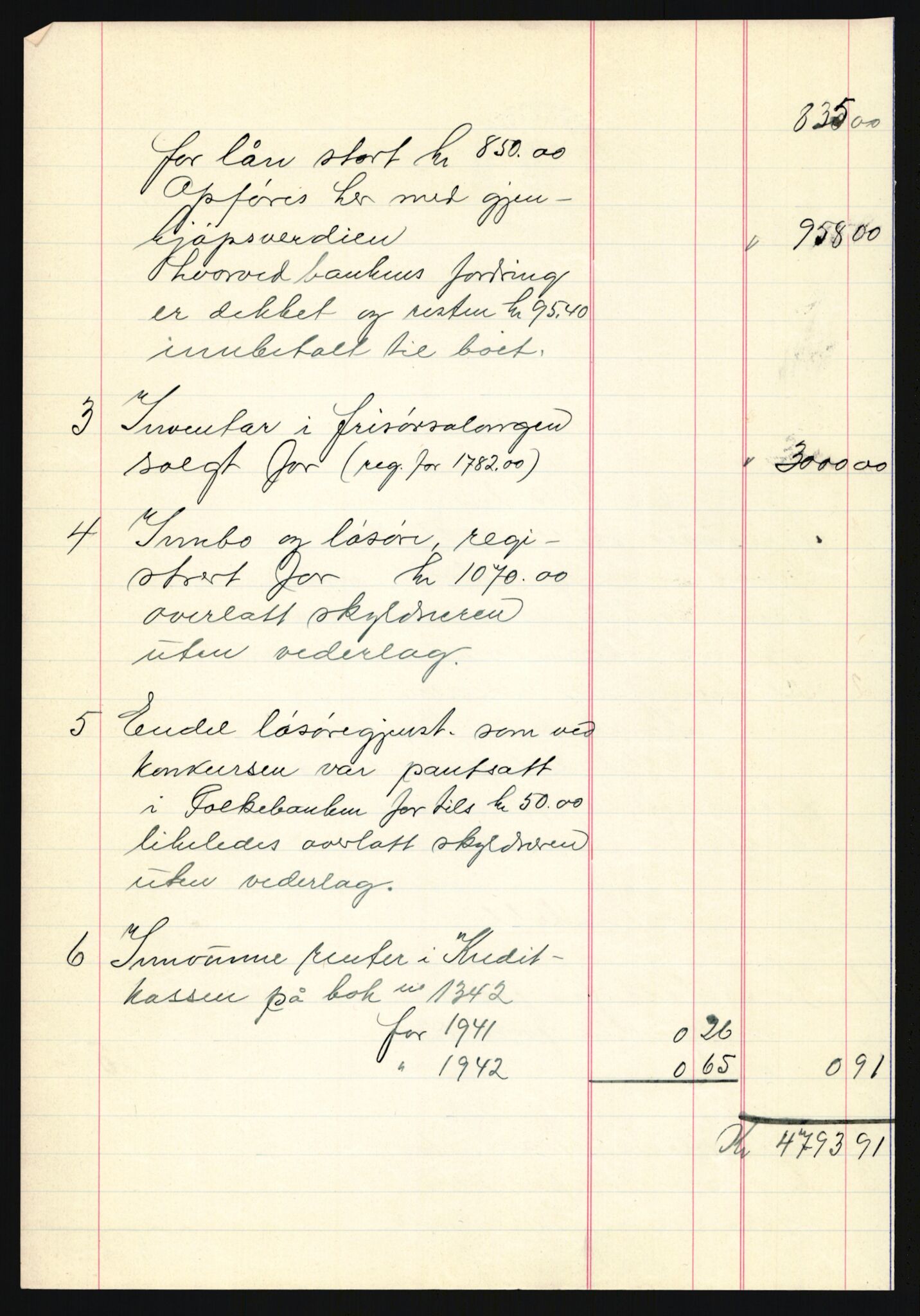 Oslo skifterett, AV/SAO-A-10383/H/Hd/Hdb/L0049: Skifteutlodningsprotokoll - avd. I, 1942