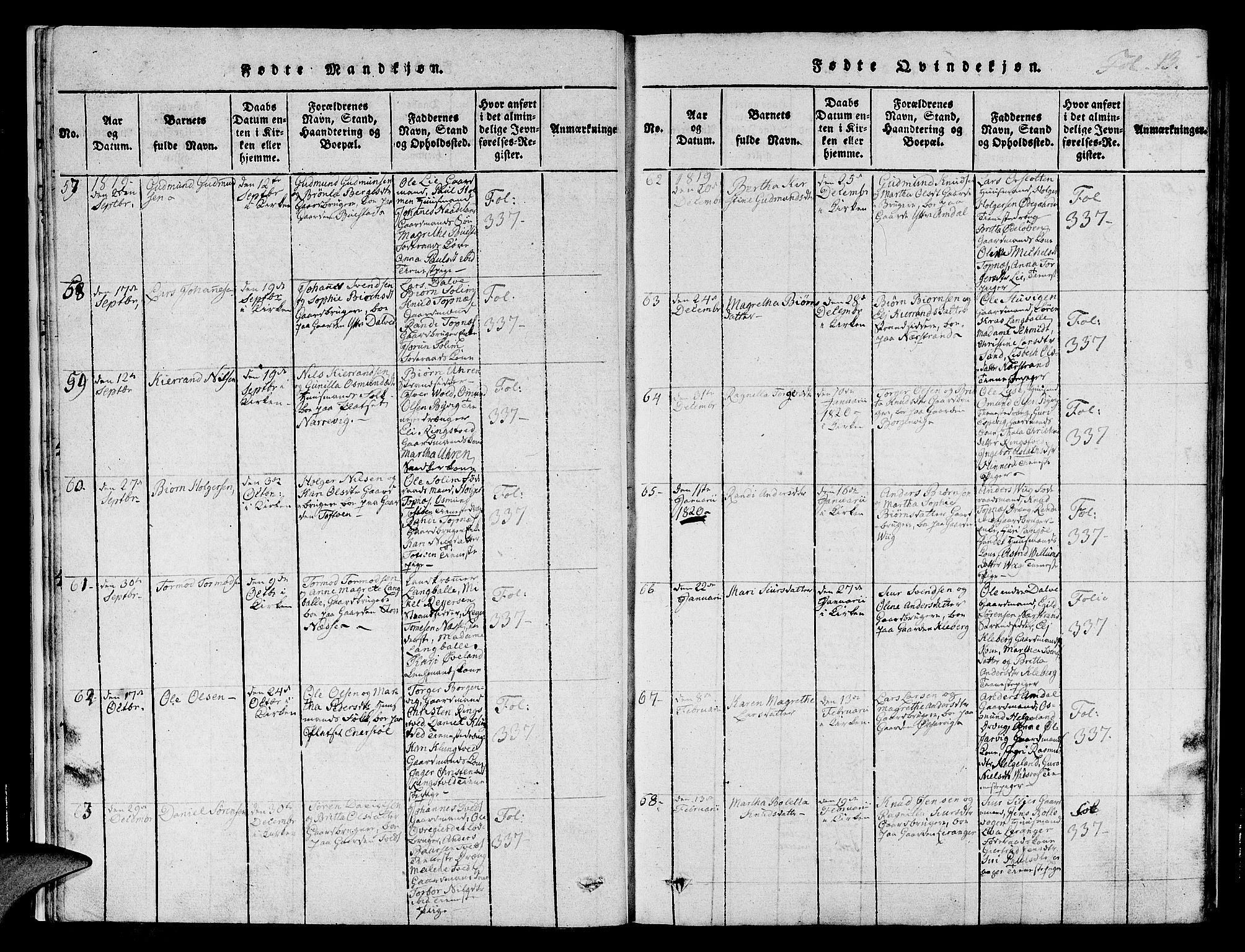 Nedstrand sokneprestkontor, AV/SAST-A-101841/01/IV: Ministerialbok nr. A 6, 1816-1838, s. 13