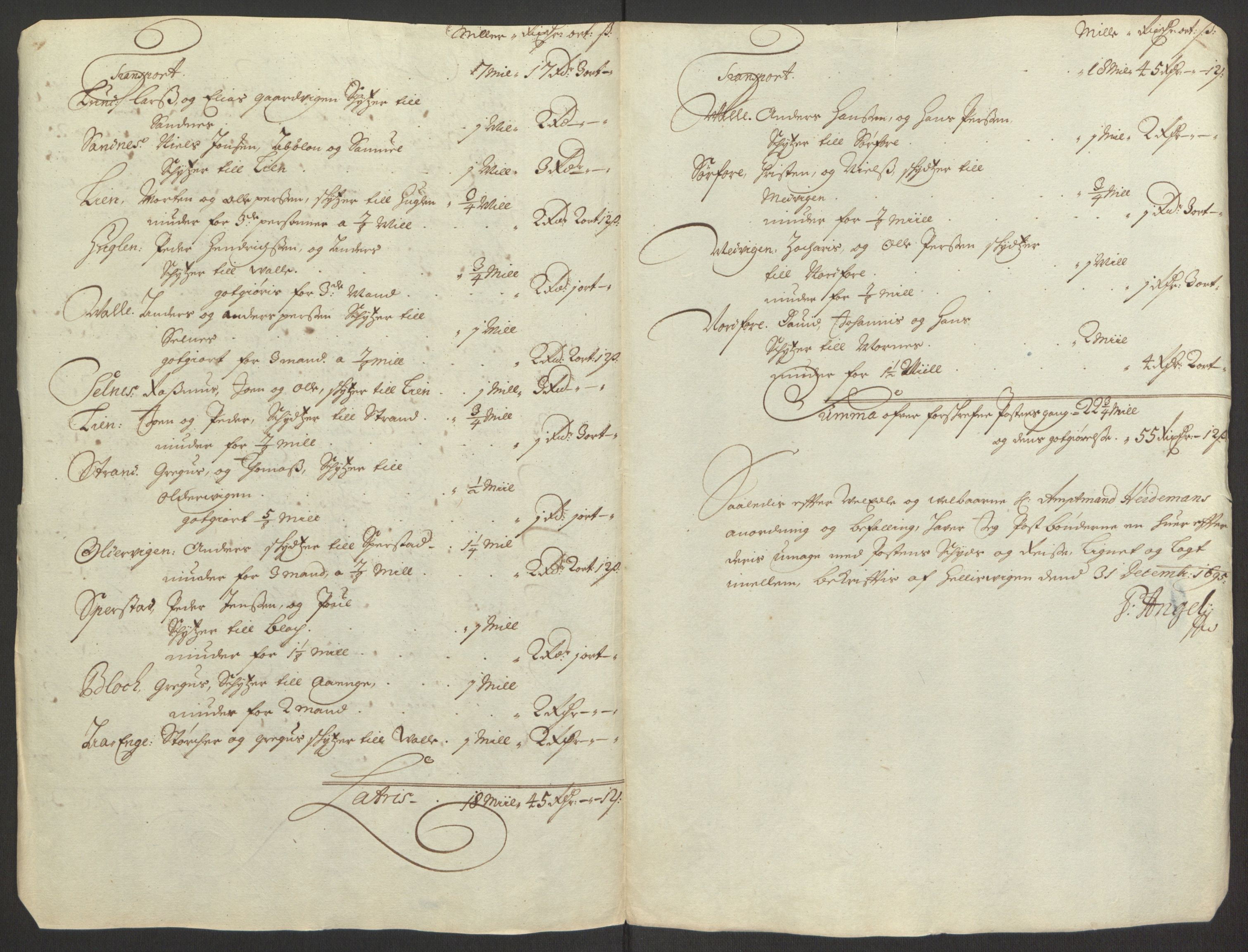 Rentekammeret inntil 1814, Reviderte regnskaper, Fogderegnskap, RA/EA-4092/R65/L4505: Fogderegnskap Helgeland, 1693-1696, s. 393