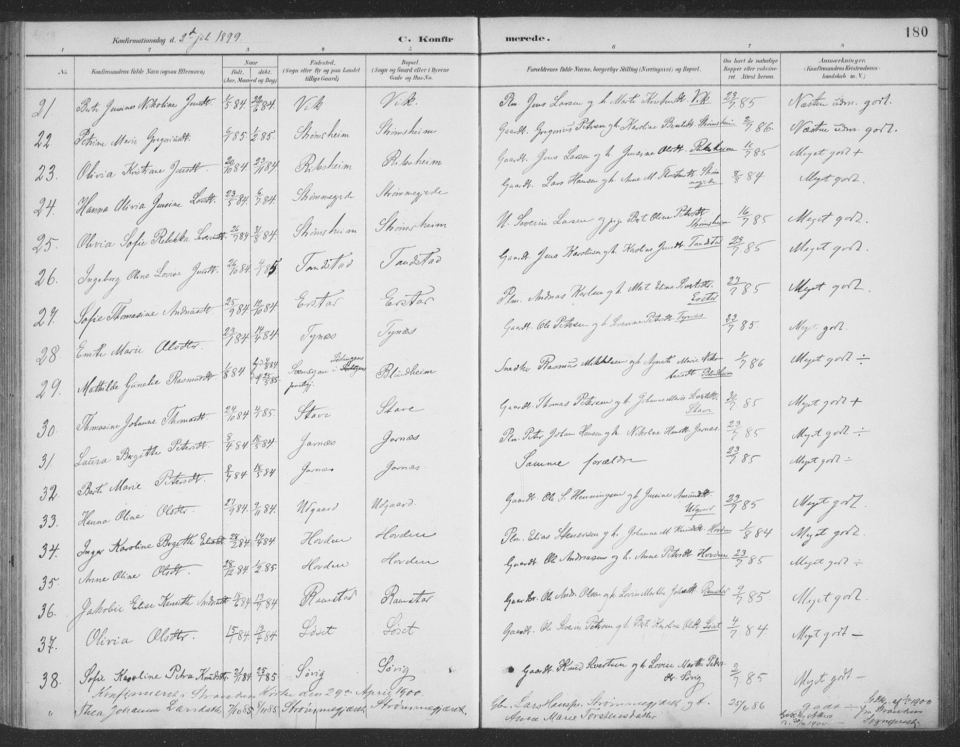 Ministerialprotokoller, klokkerbøker og fødselsregistre - Møre og Romsdal, AV/SAT-A-1454/523/L0335: Ministerialbok nr. 523A02, 1891-1911, s. 180