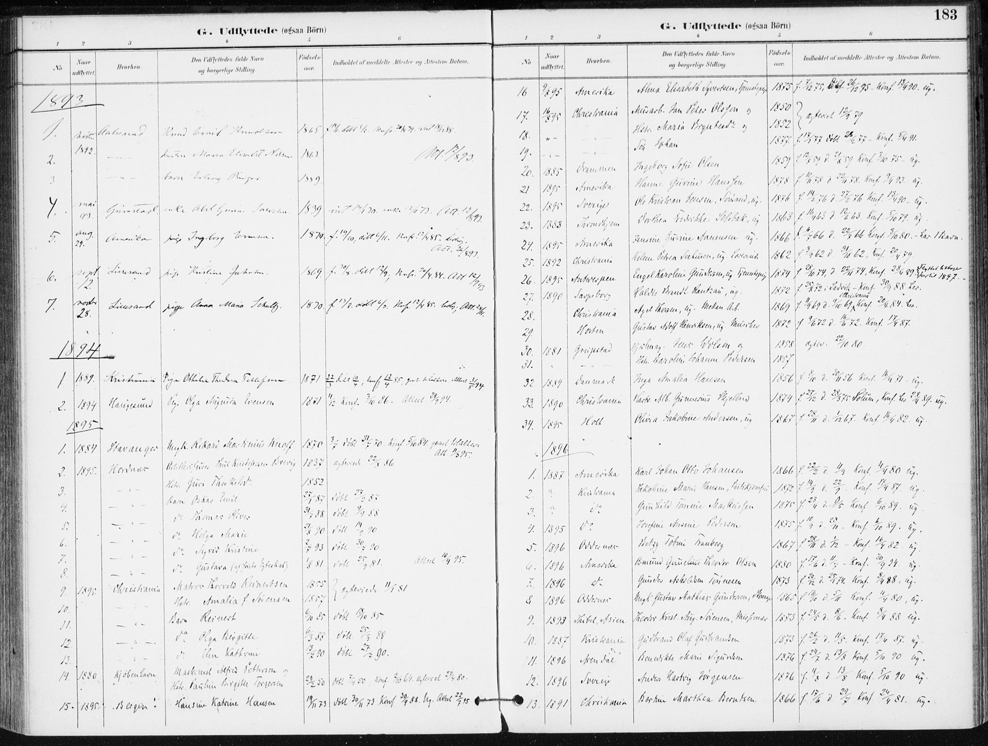 Kristiansand domprosti, AV/SAK-1112-0006/F/Fa/L0020: Ministerialbok nr. A 19, 1893-1904, s. 183