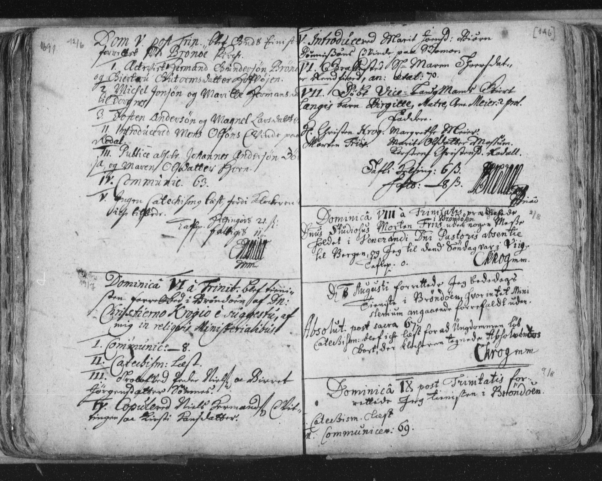 Ministerialprotokoller, klokkerbøker og fødselsregistre - Nordland, AV/SAT-A-1459/813/L0192: Ministerialbok nr. 813A02, 1677-1718, s. 146