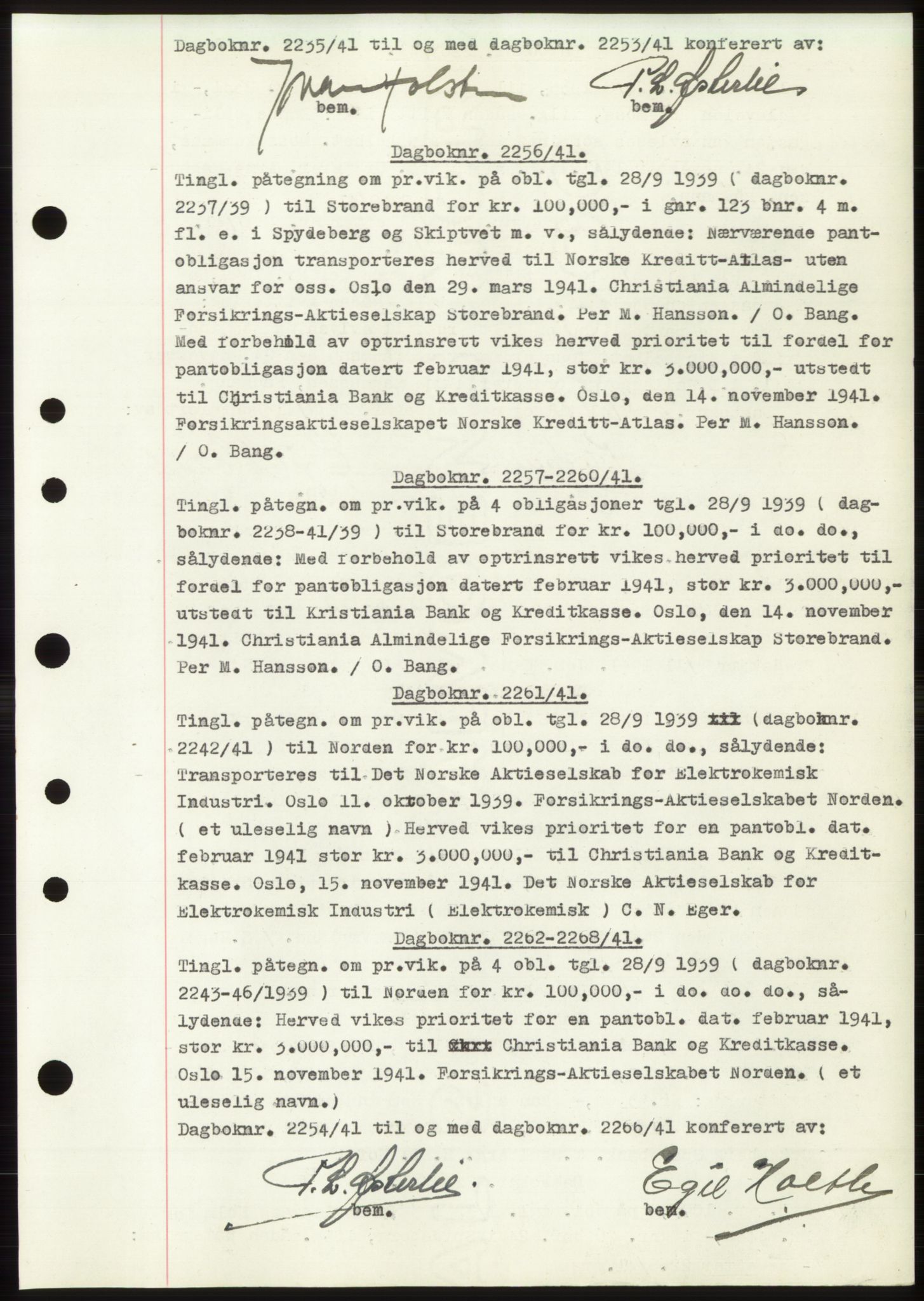 Moss sorenskriveri, SAO/A-10168: Pantebok nr. C10, 1938-1950, Dagboknr: 2256/1941