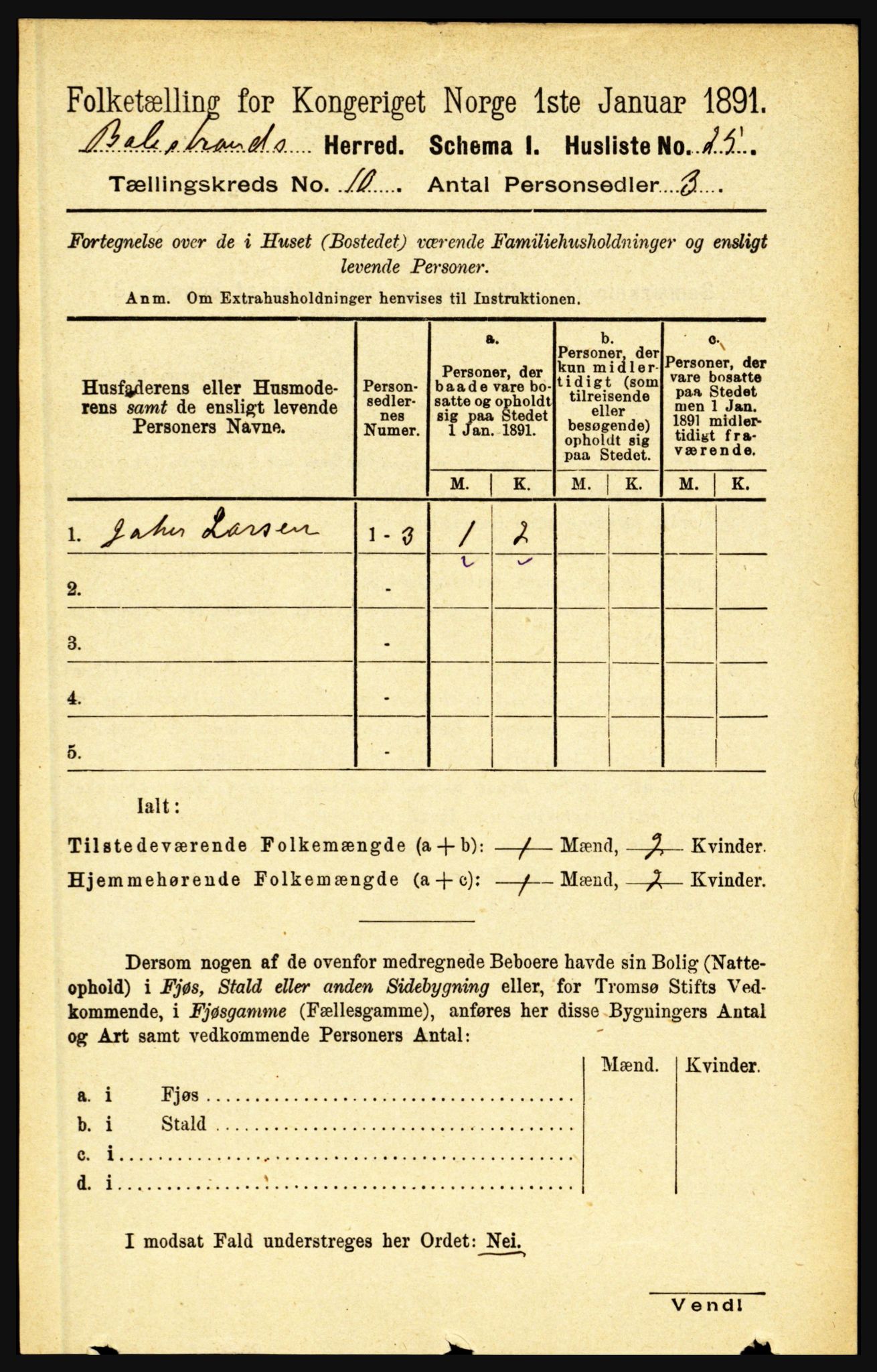 RA, Folketelling 1891 for 1418 Balestrand herred, 1891, s. 2246
