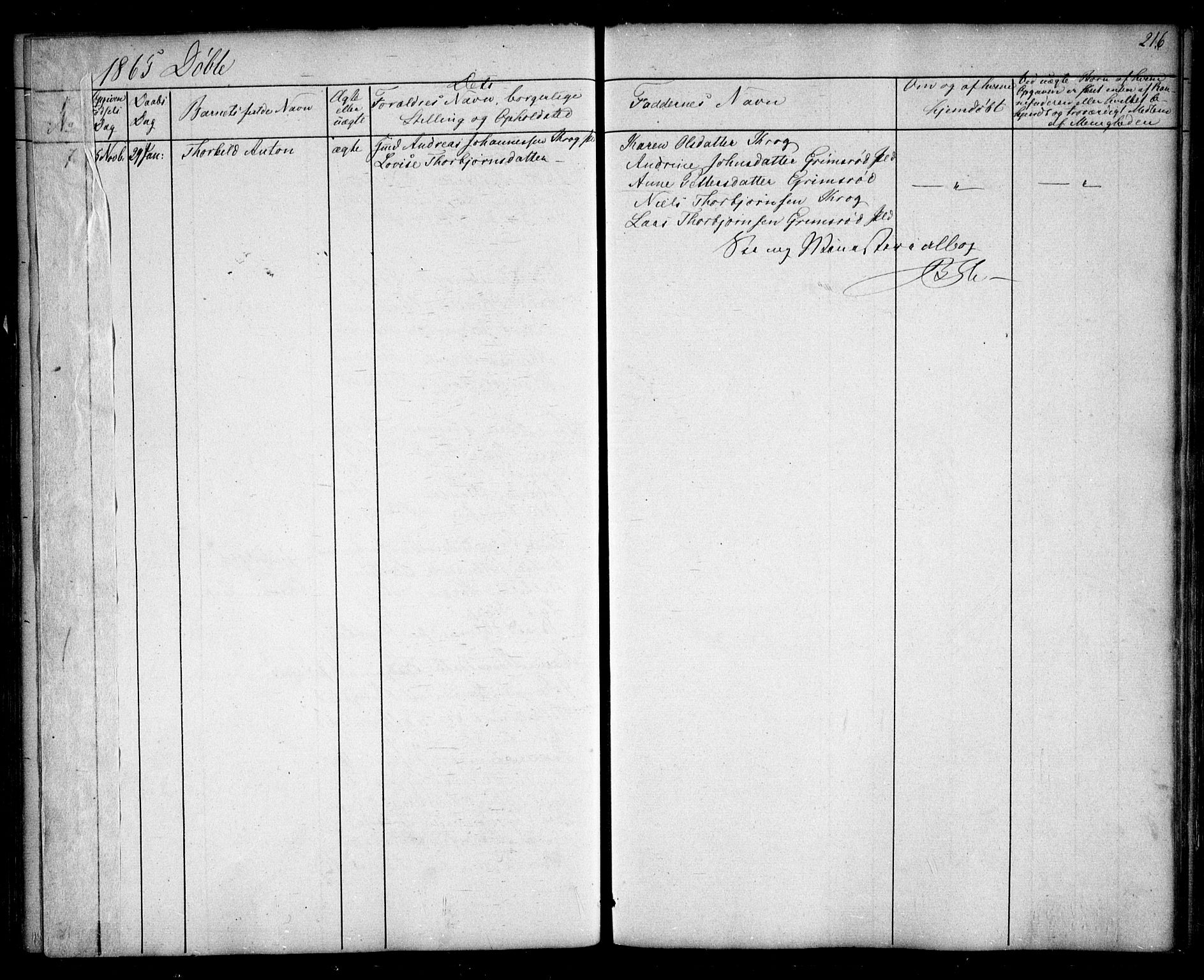 Hobøl prestekontor Kirkebøker, SAO/A-2002/F/Fa/L0003: Ministerialbok nr. I 3, 1842-1864, s. 216