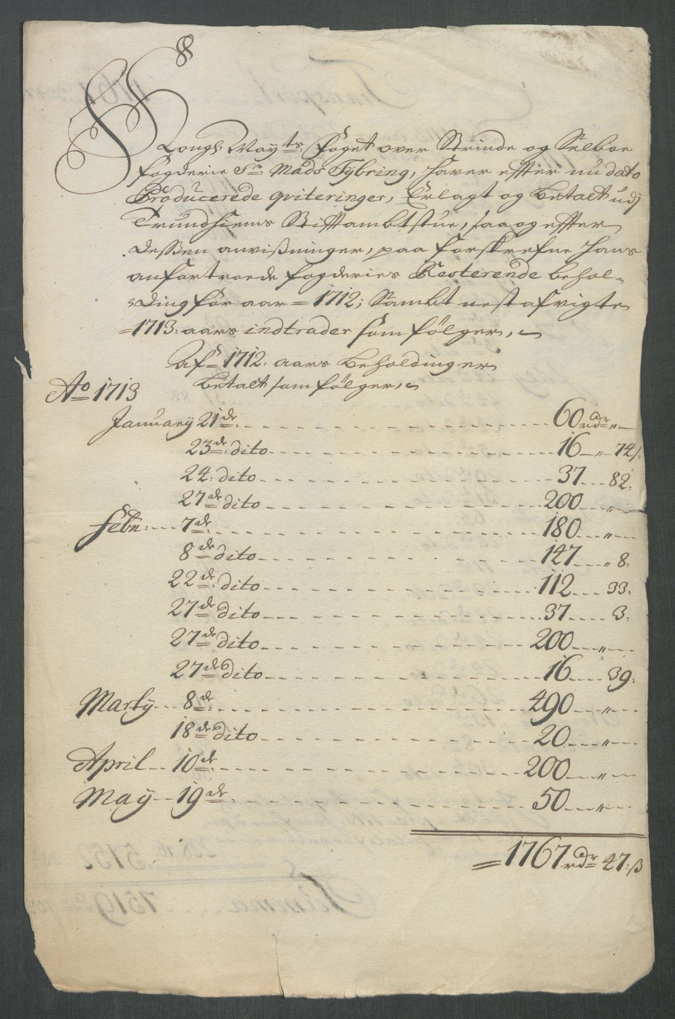 Rentekammeret inntil 1814, Reviderte regnskaper, Fogderegnskap, RA/EA-4092/R61/L4113: Fogderegnskap Strinda og Selbu, 1712-1713, s. 520